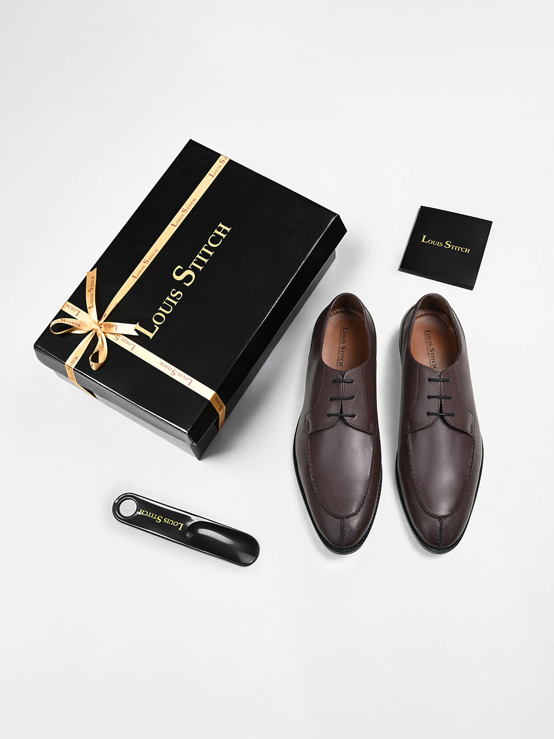 Brunette Brown Handcrafted Derby Laceups Shoes