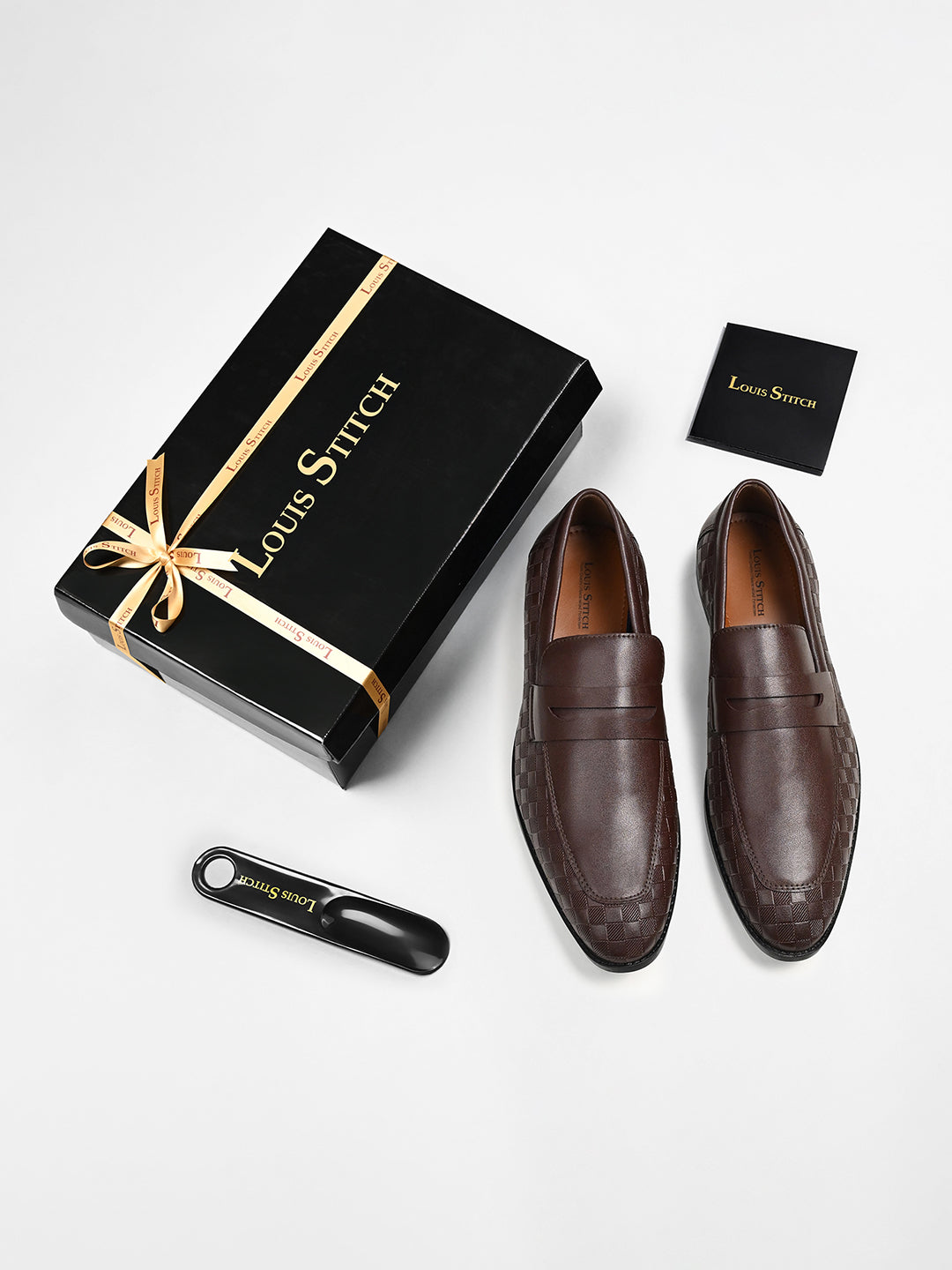 Brunette Brown Embossed Moccasin Slipon