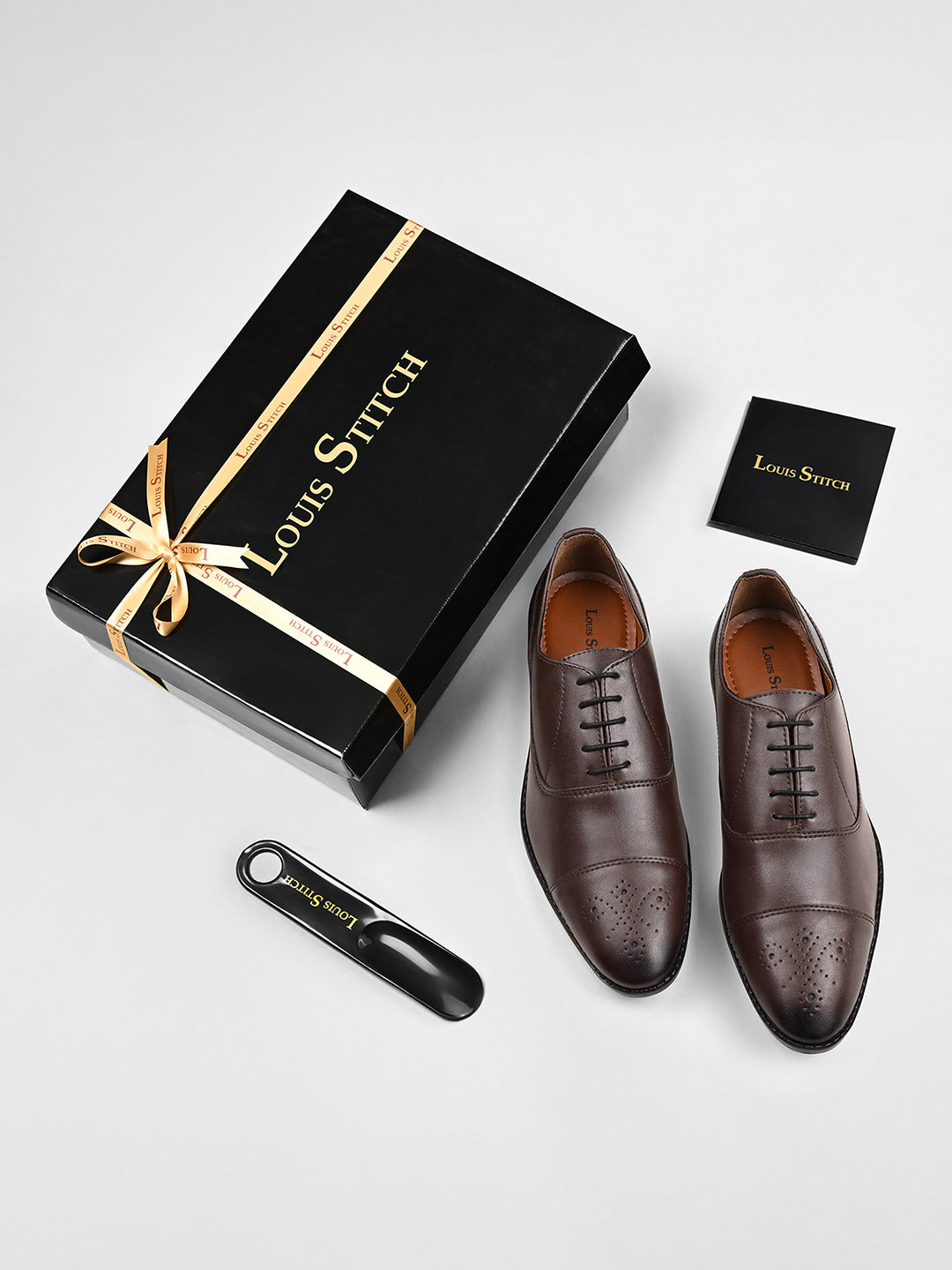 Brunette Brown Handcrafted Captoe Style Comfortable Laceups Shoes