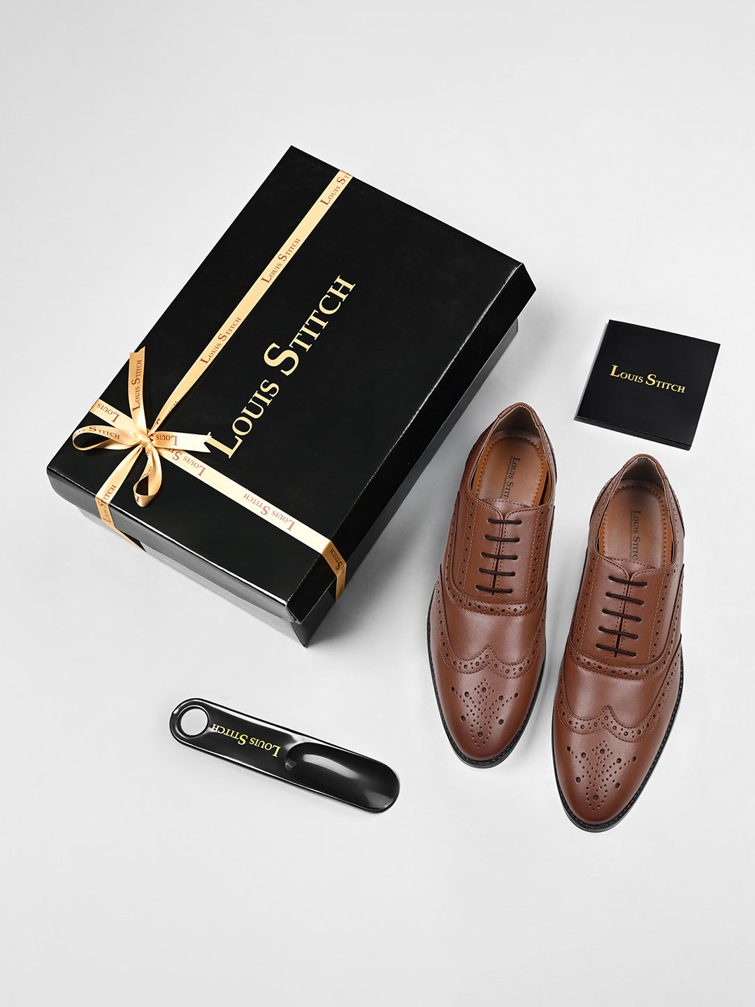 Tan Wingtip Brogue Style Comfortable Formal Lace Up Shoes