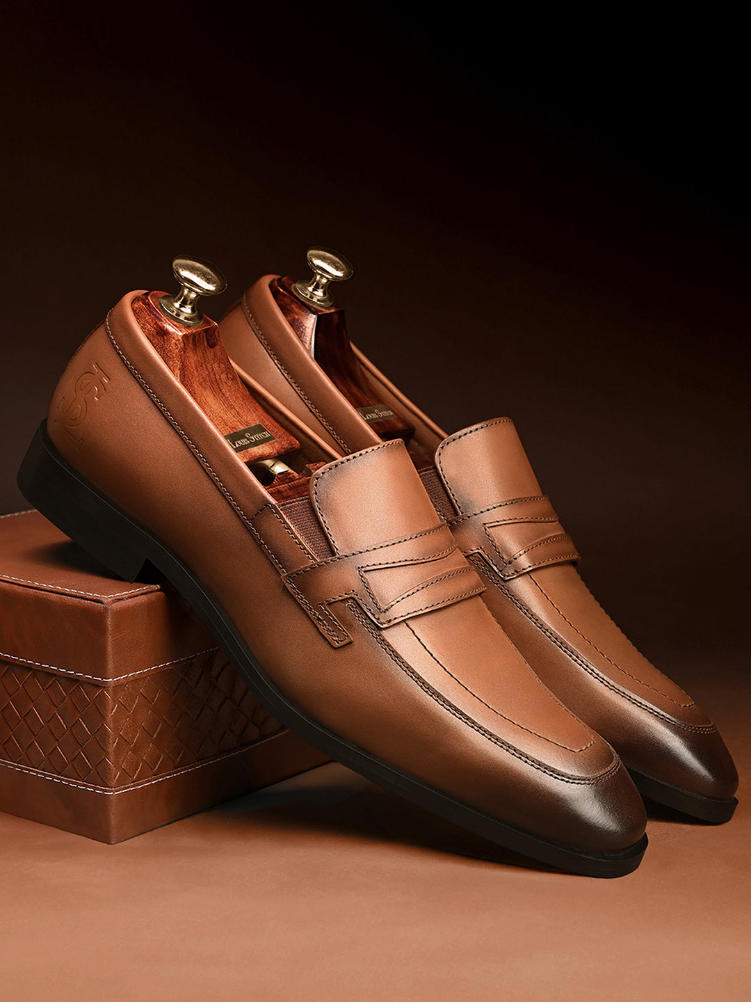 Russet Tan Italian Crust Leather Formal Moccasin
