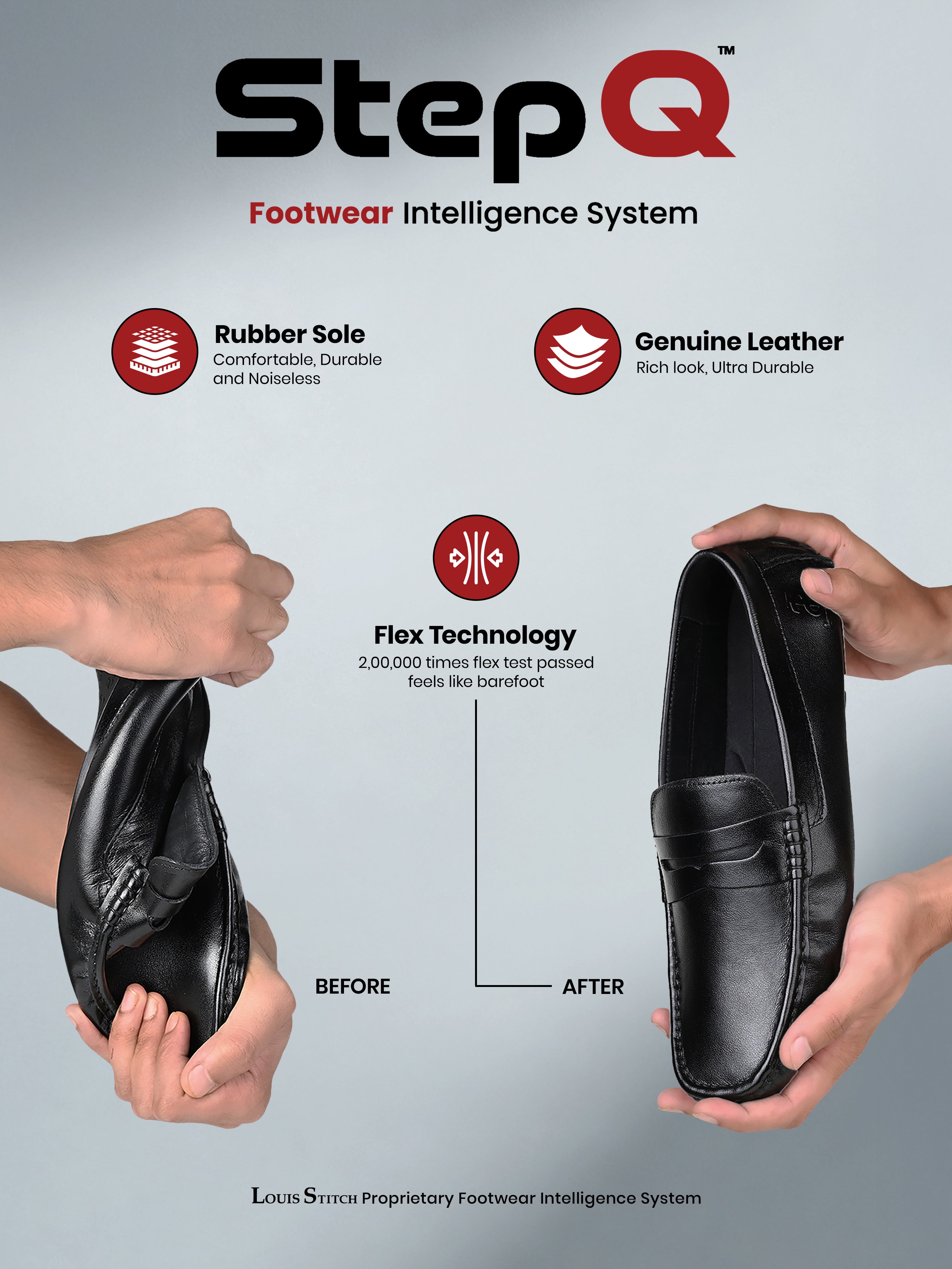 Jet Black Formal Slip-On Driving Loafers