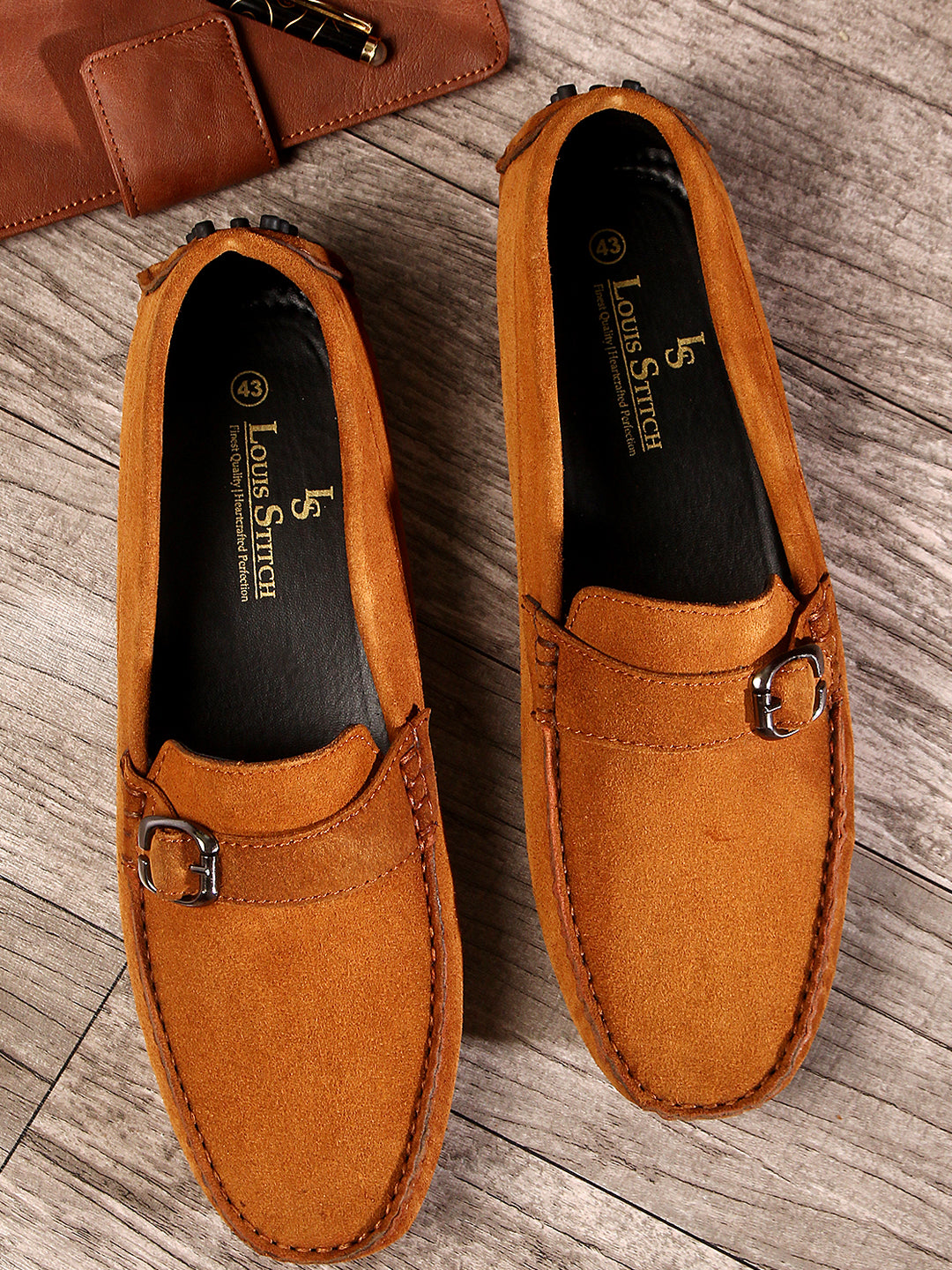 Handmade Italian Suede Leather Penny Loafers