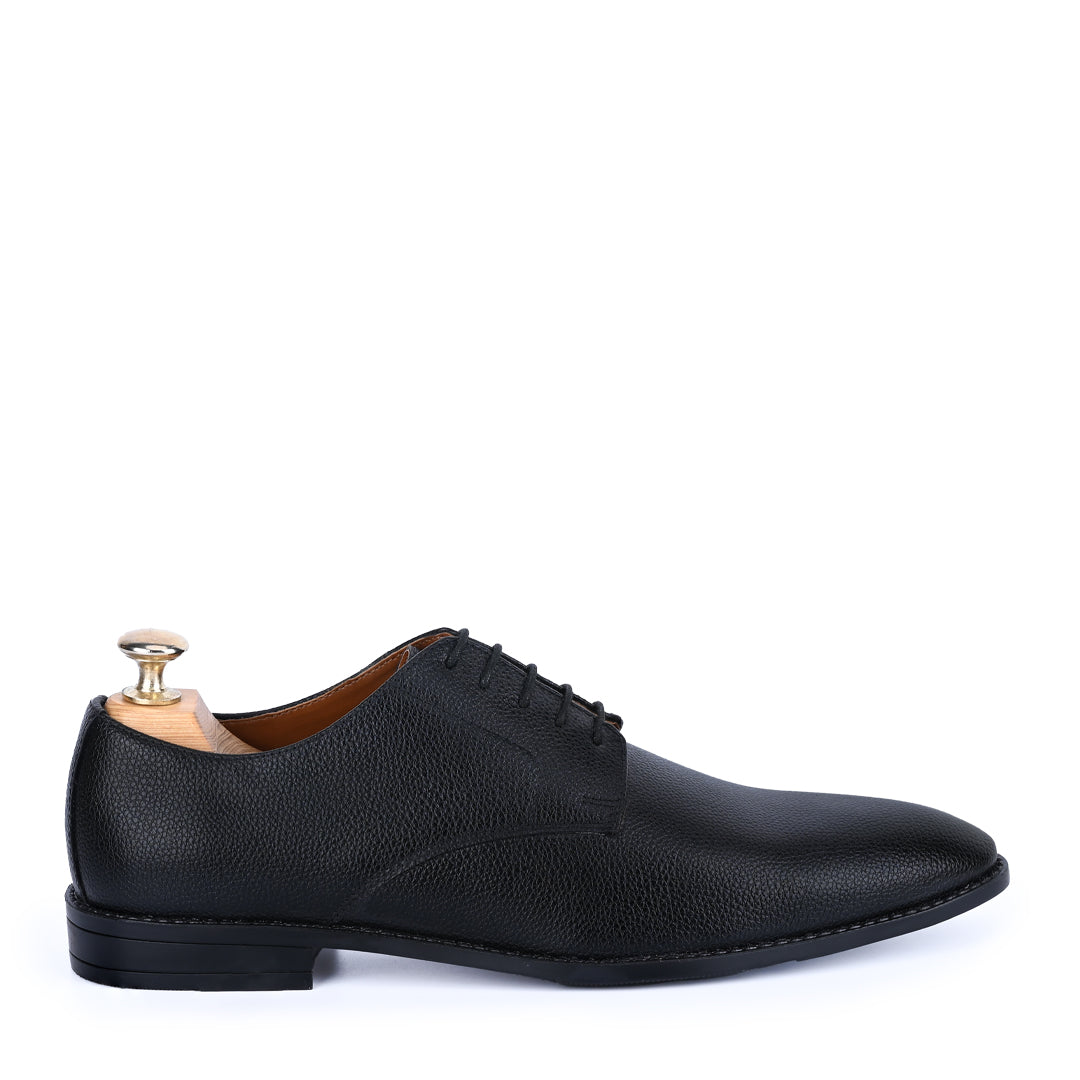Derby Jet Black Shoes for Men