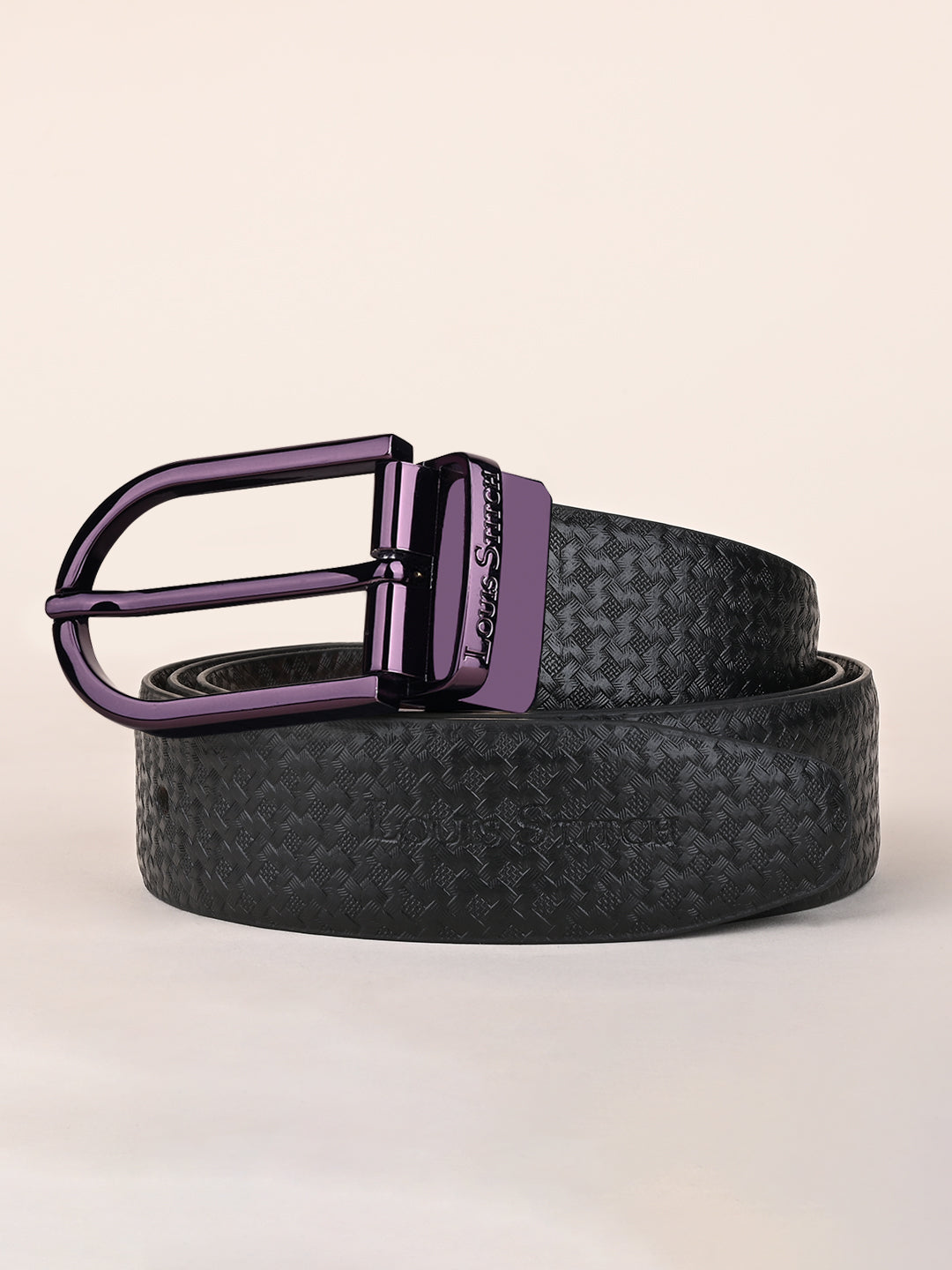 Men's Black & Brown Formal Italian Leather Reversible Belt For Men