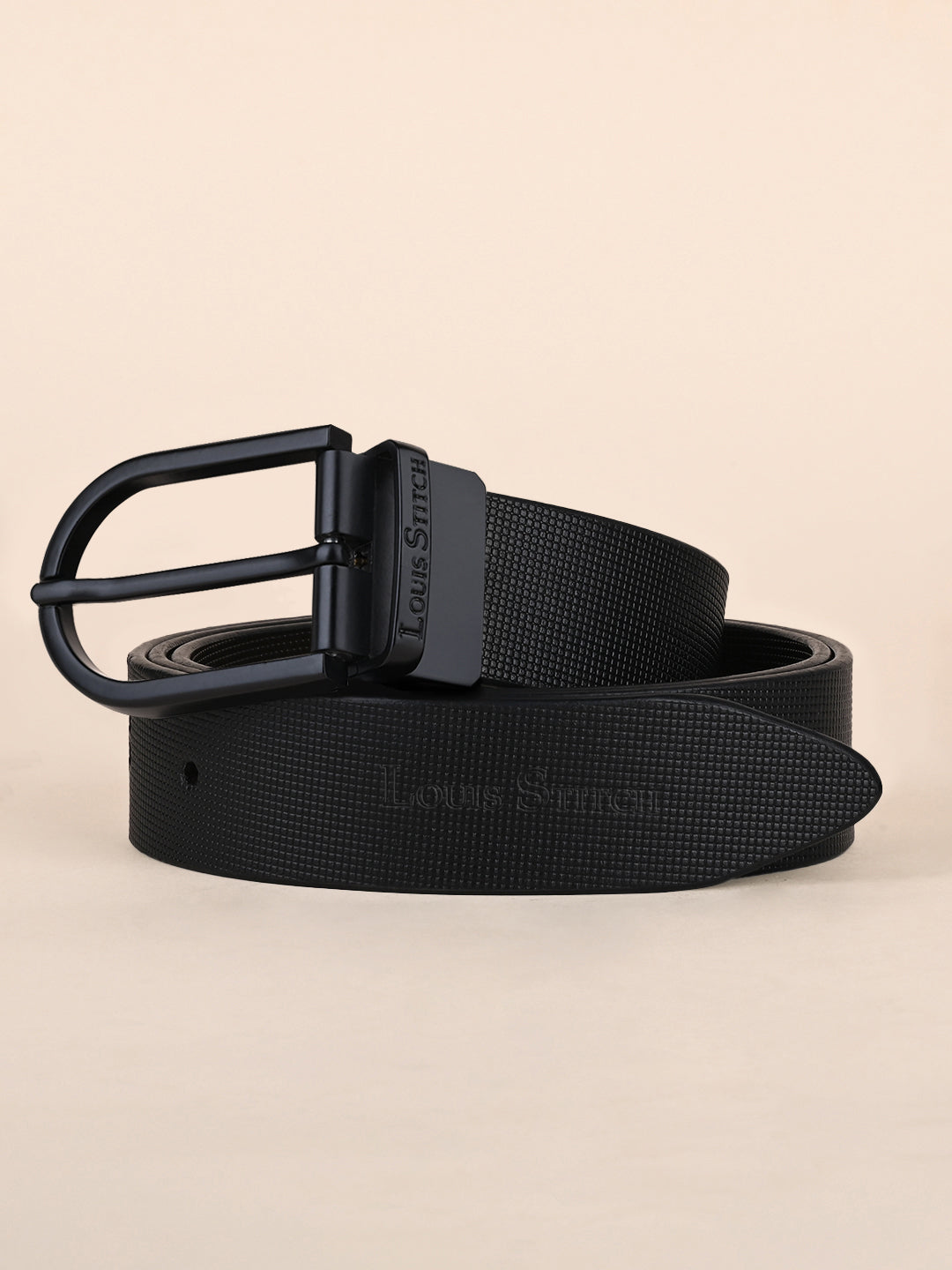 Men's Black & Brown Formal Italian Leather Reversible Belt For Men