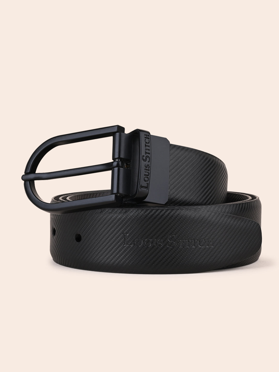 Men's Black & Brown Formal Italian Leather Reversible Belt For Men