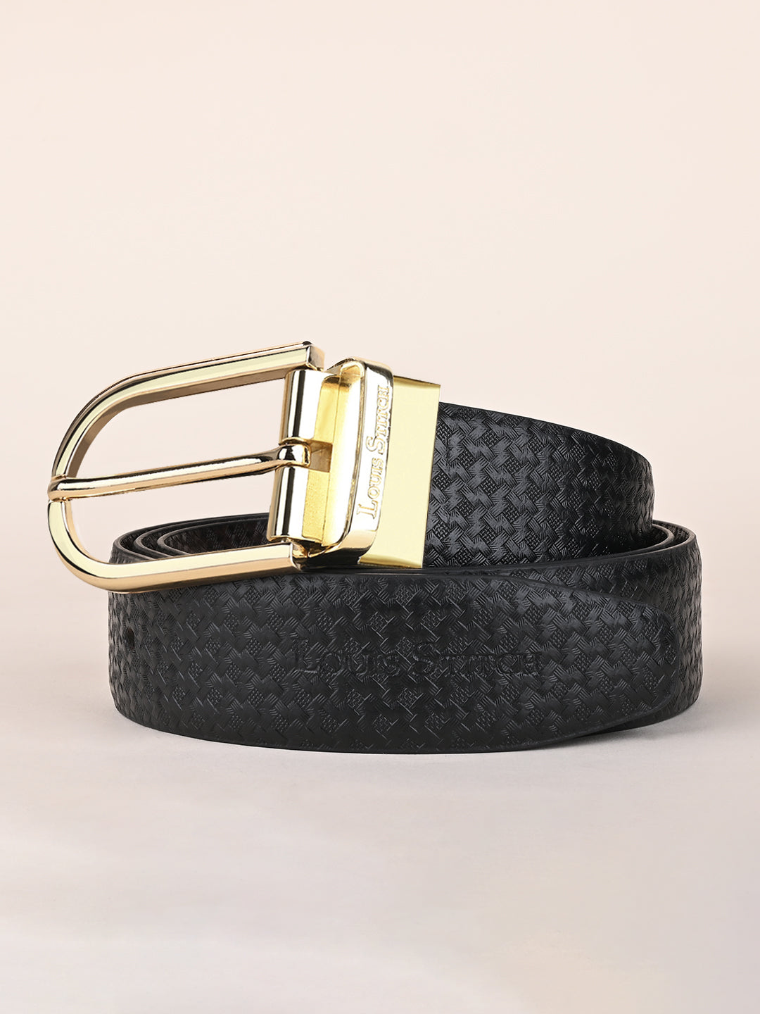Men's Black & Brown Formal Italian Leather Reversible Belt For Men