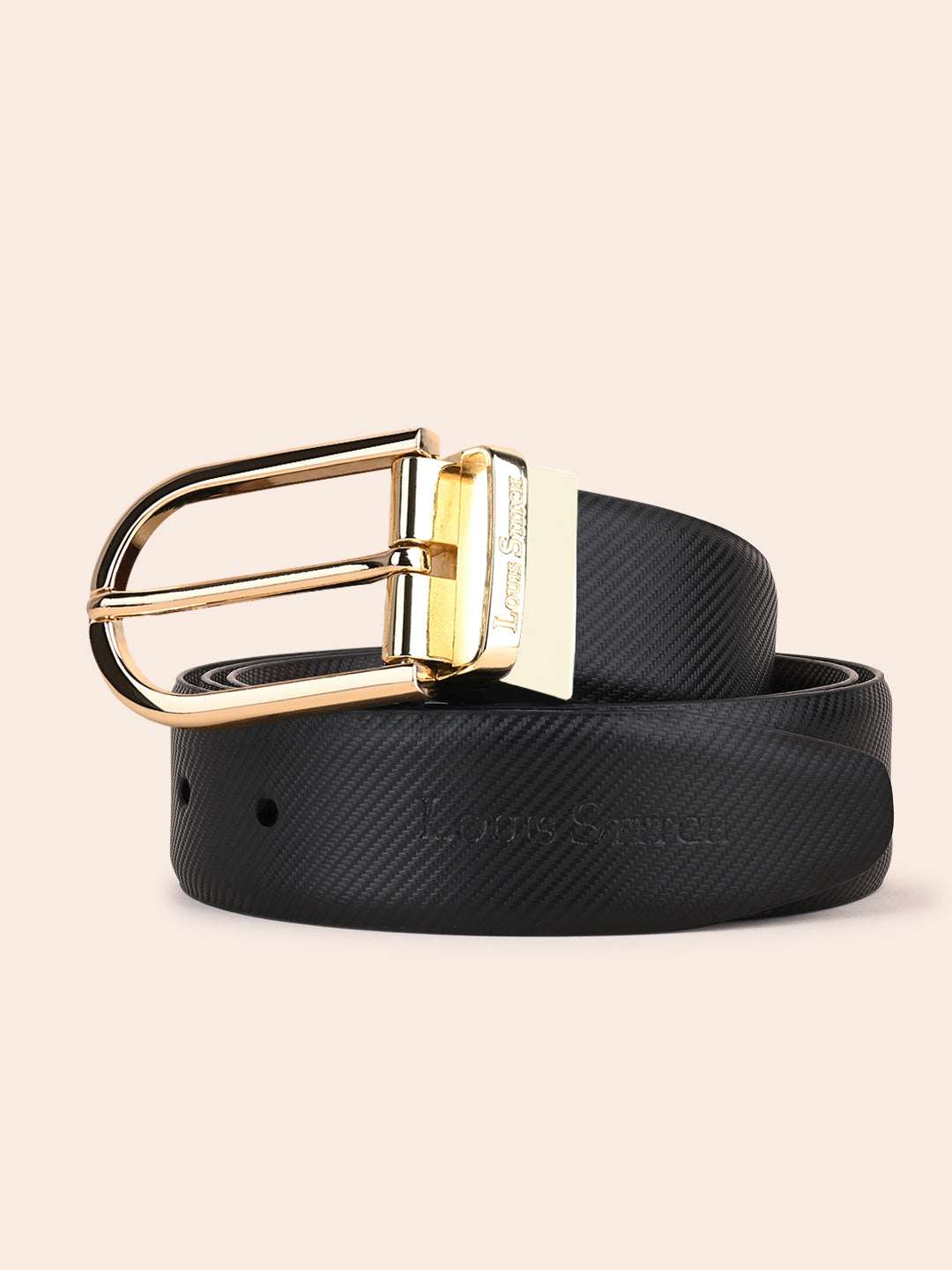 Men's Black & Brown Formal Italian Leather Reversible Belt For Men