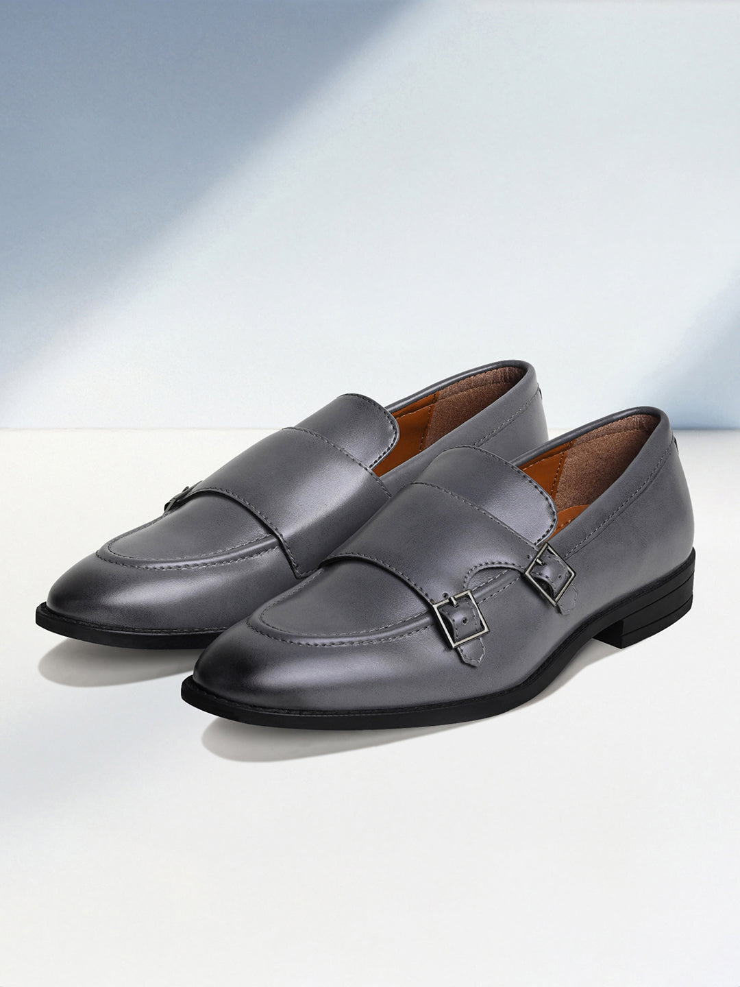 Ash Grey Handcrafted Slipon Style Comfortable Monk