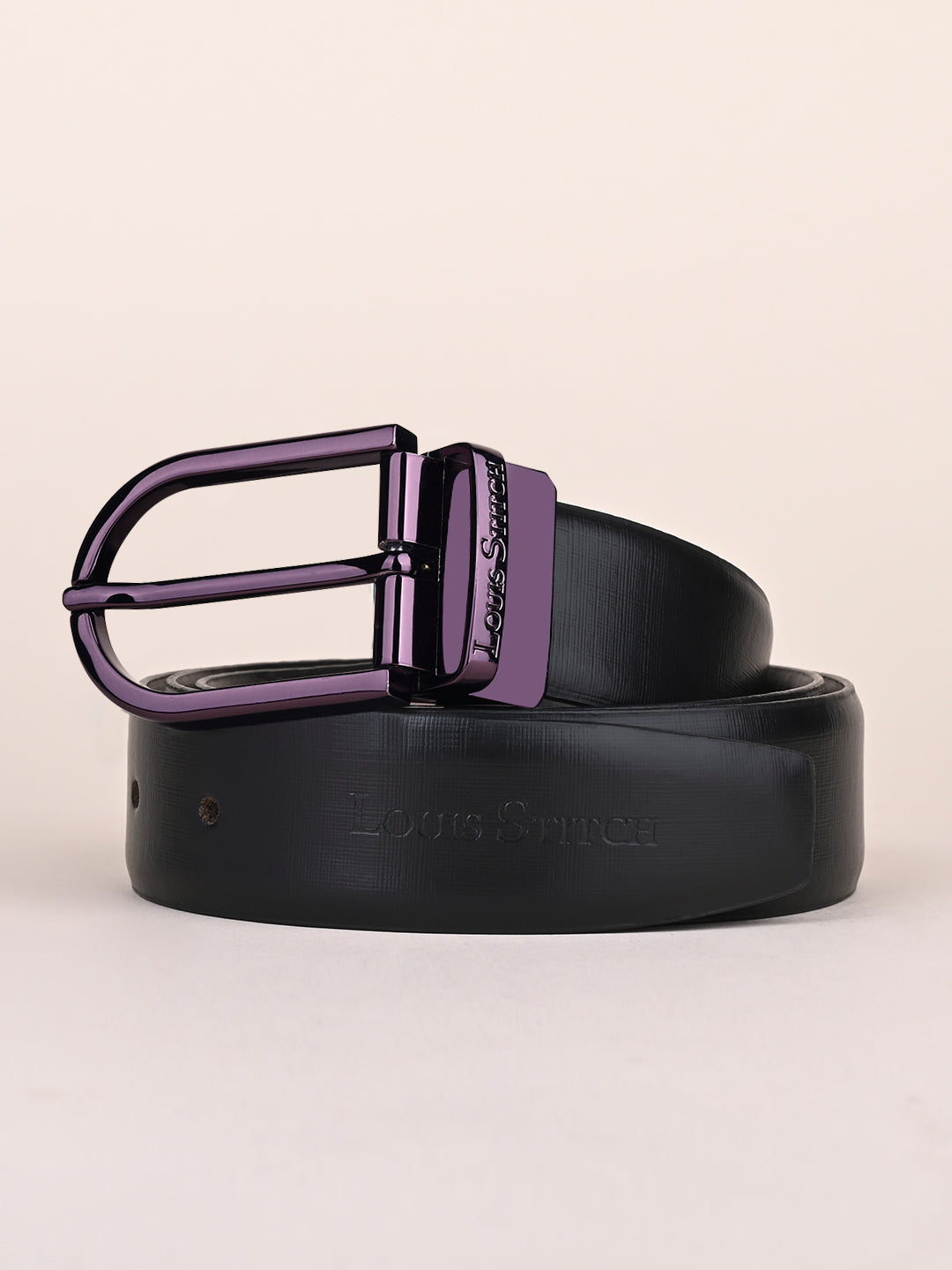 Men's Black & Brown Formal Italian Leather Reversible Belt For Men