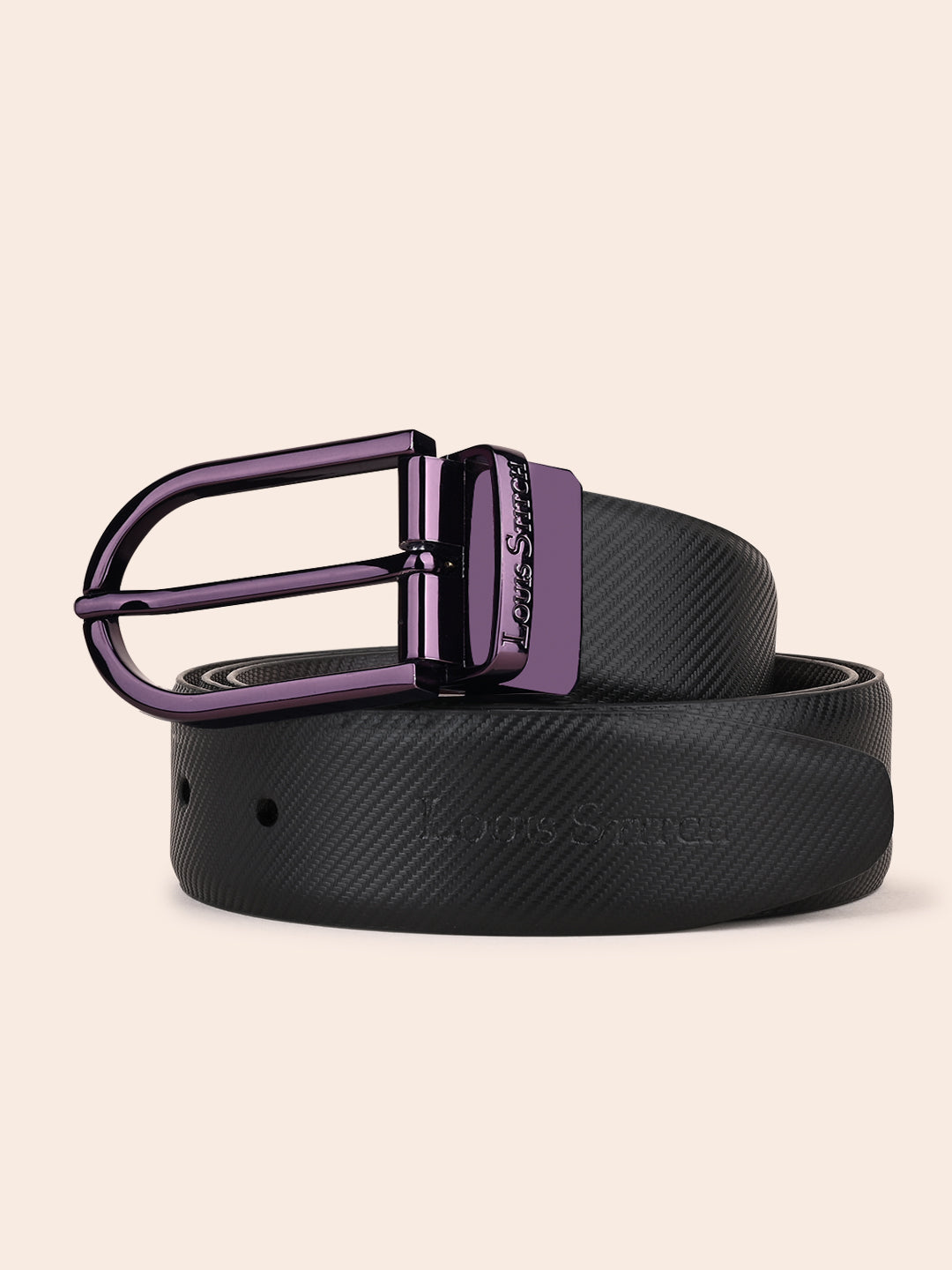 Men's Black & Brown Formal Italian Leather Reversible Belt For Men