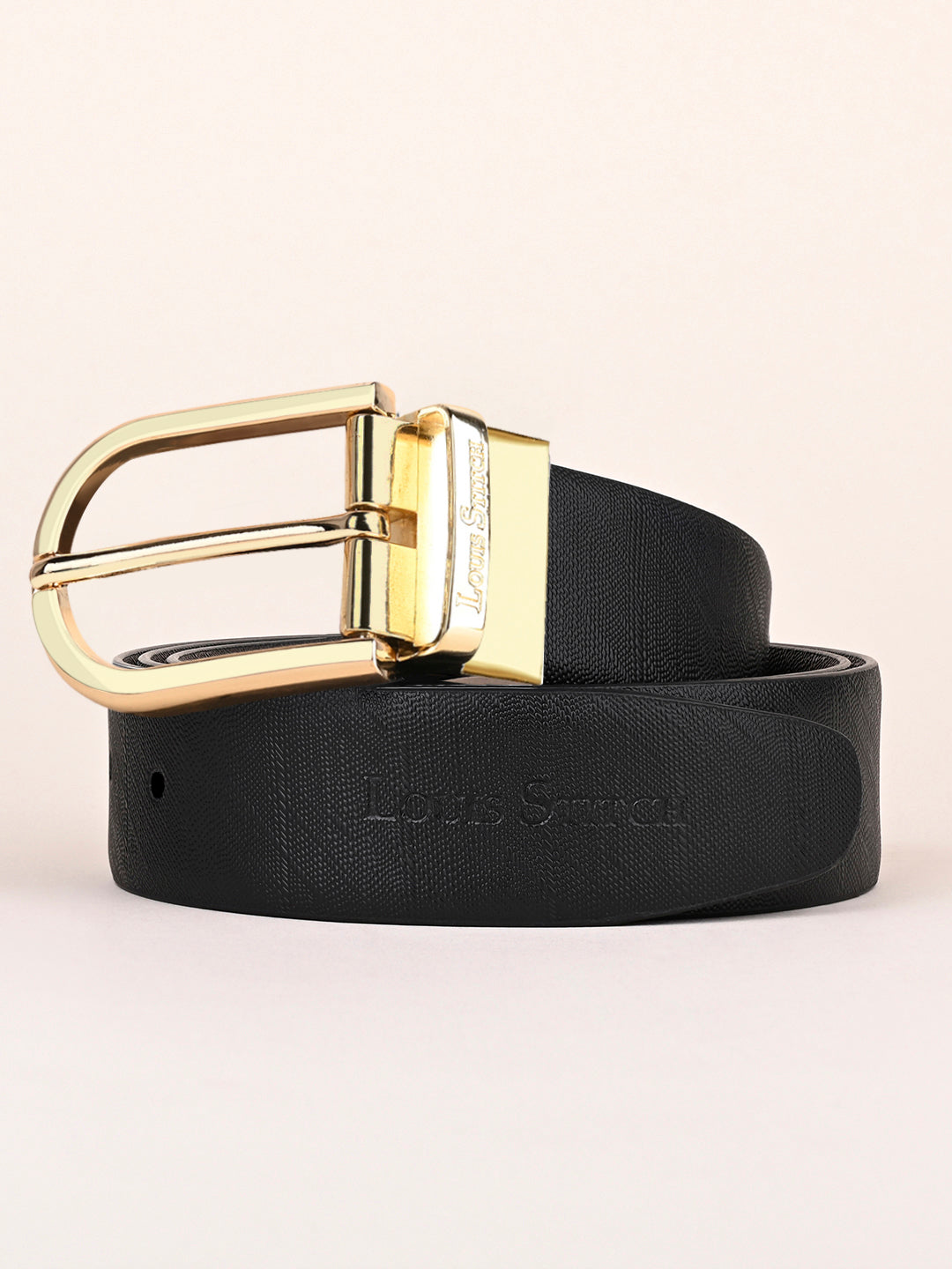 Men's Black & Brown Formal Italian Leather Reversible Belt For Men