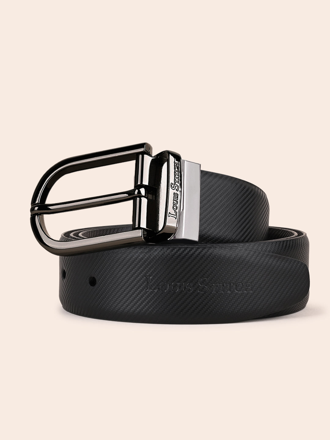 Men's Black & Brown Formal Italian Leather Reversible Belt For Men