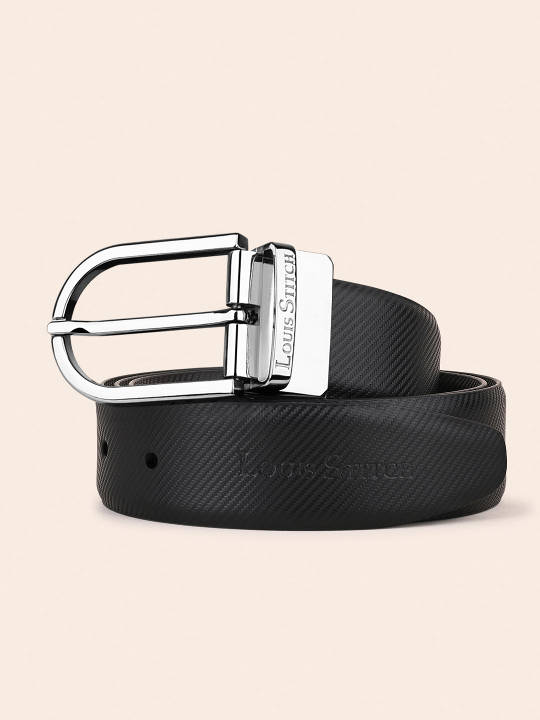Men's Black & Brown Formal Italian Leather Reversible Belt For Men