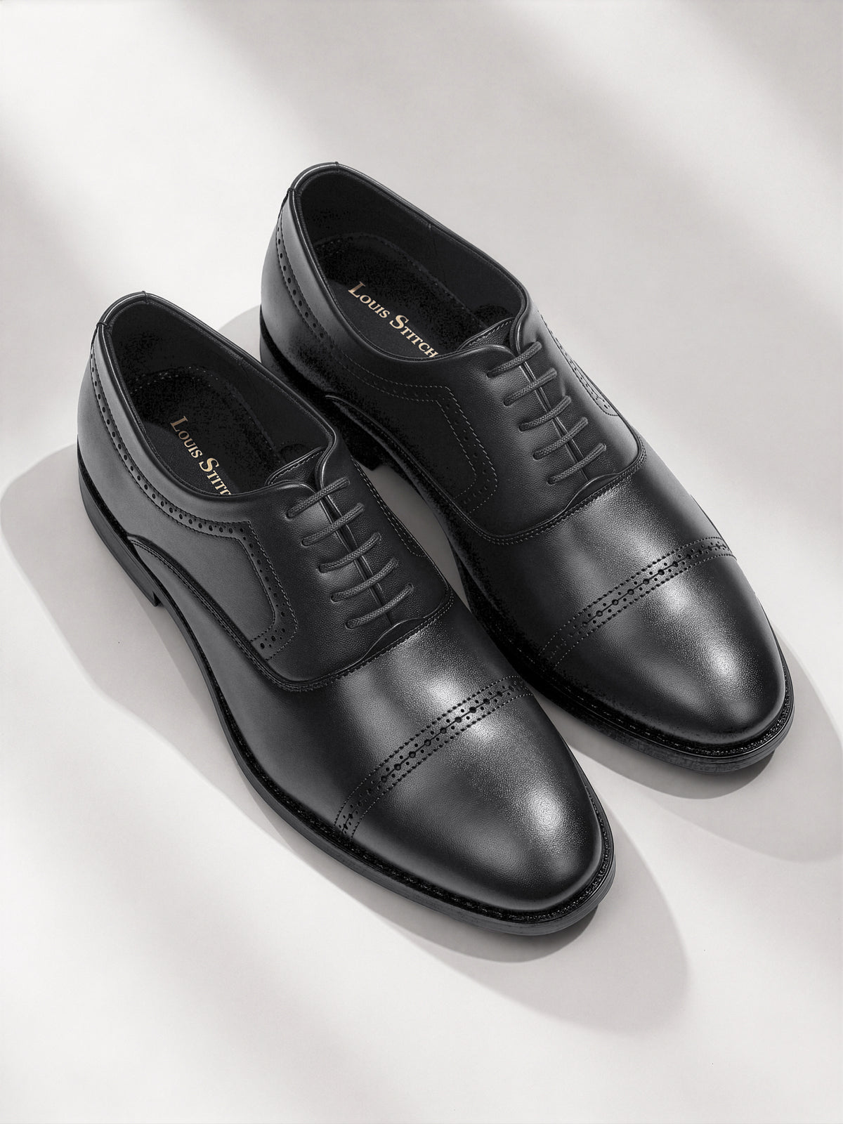 Jet Black Formal Oxford Lace-Up Shoes