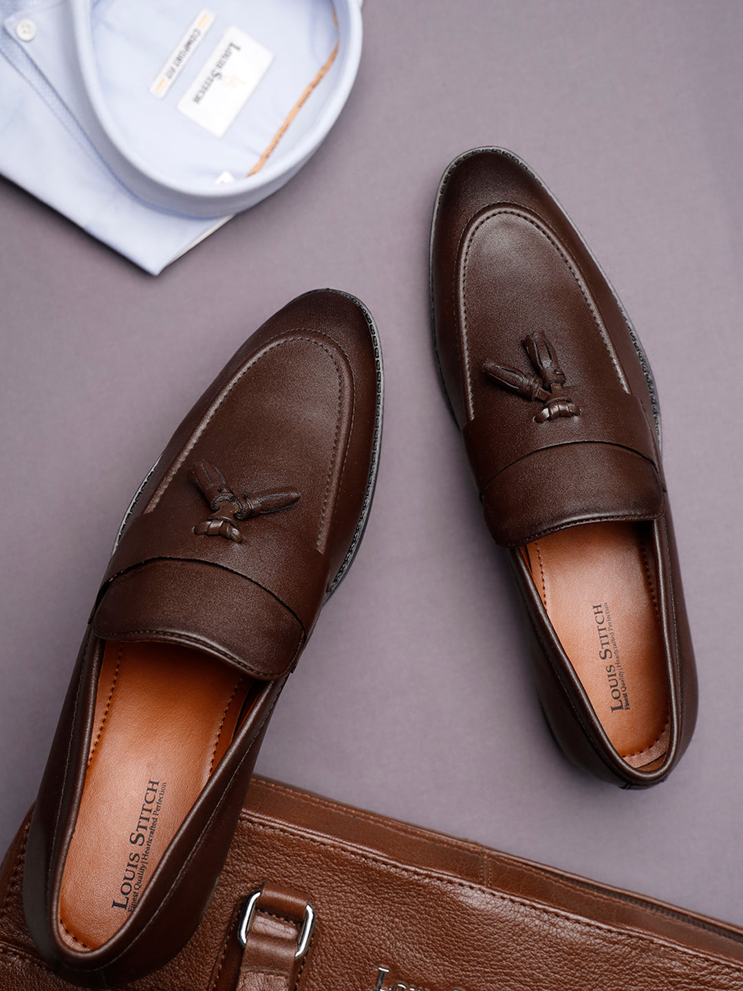 Brunette Brown Tassel Style Comfortable Moccasins