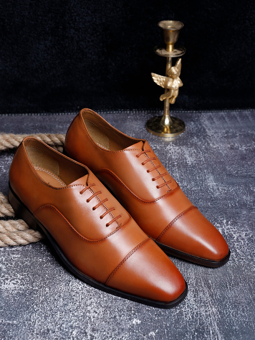 Russet Tan Handmade Premium Italian Leather Oxfords