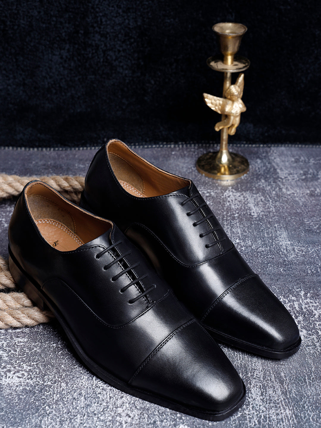 Jet Black Handmade Premium Italian Leather Oxfords