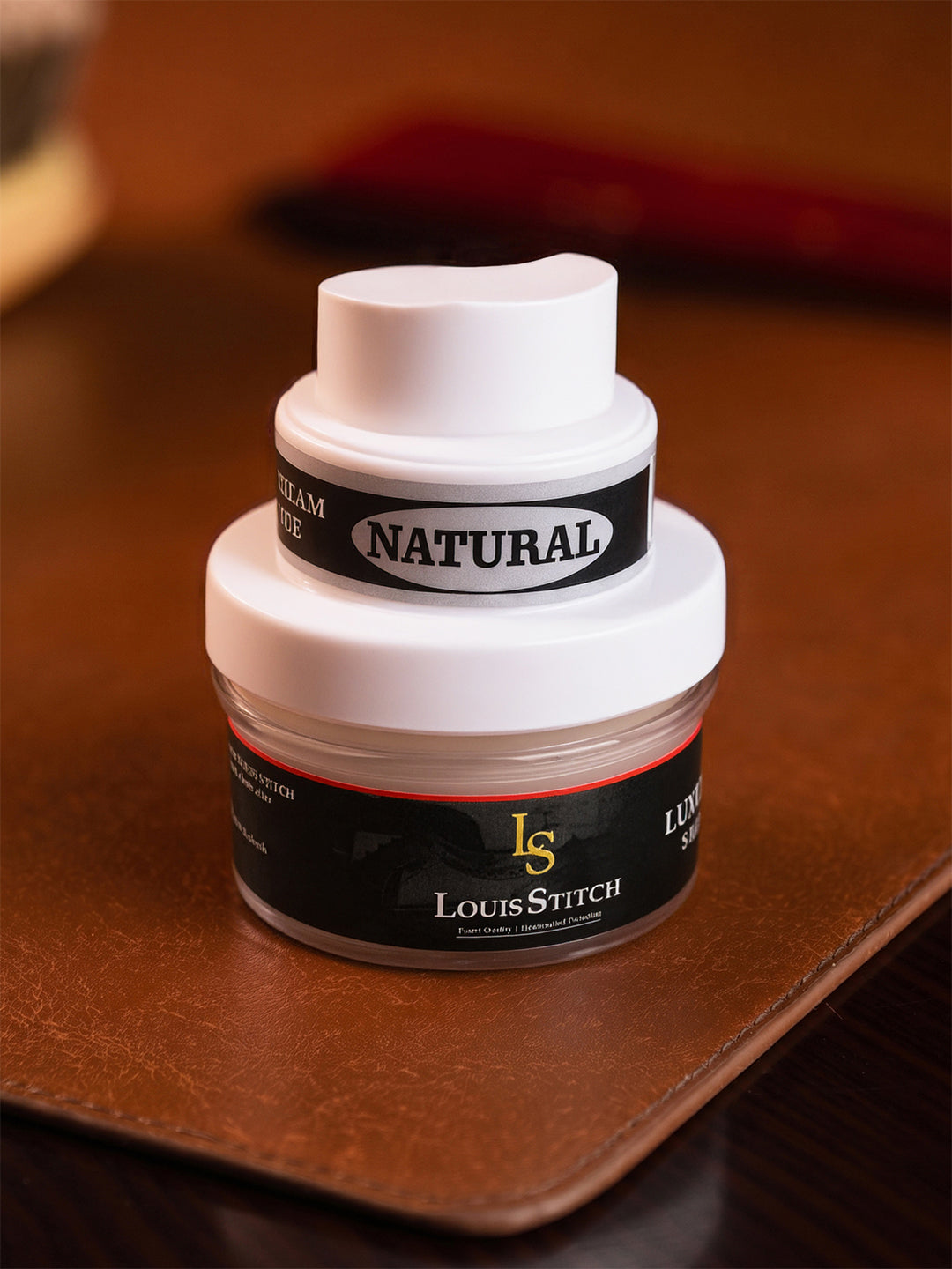 Neutral Leather Shoe Cream with Applicator For Leather items
