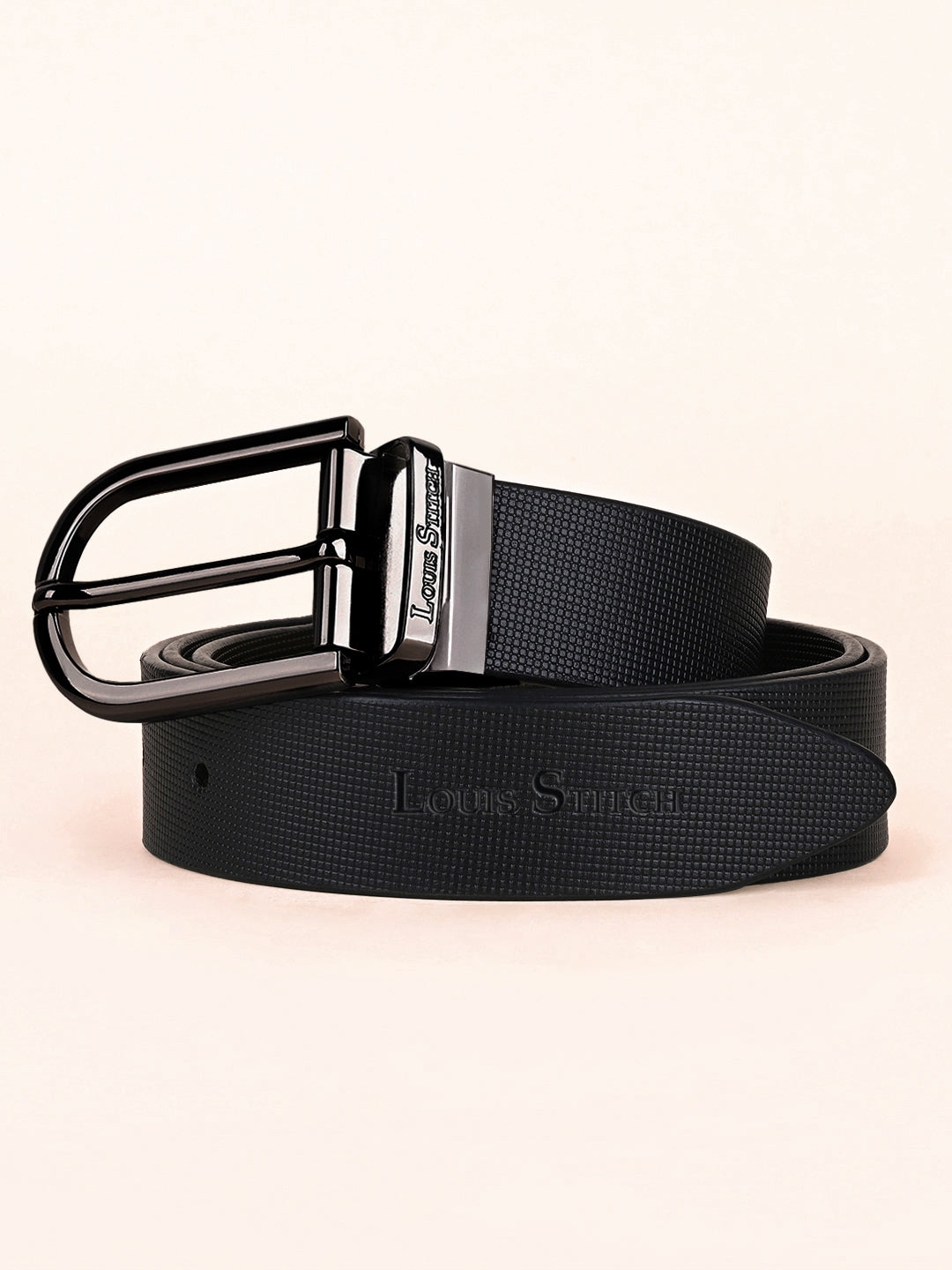 Men's Black & Brown Formal Italian Leather Reversible Belt For Men