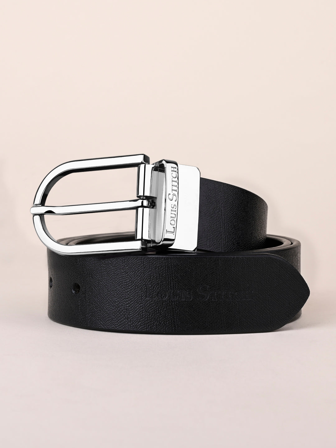 Men's Black & Brown Formal Italian Leather Reversible Belt For Men