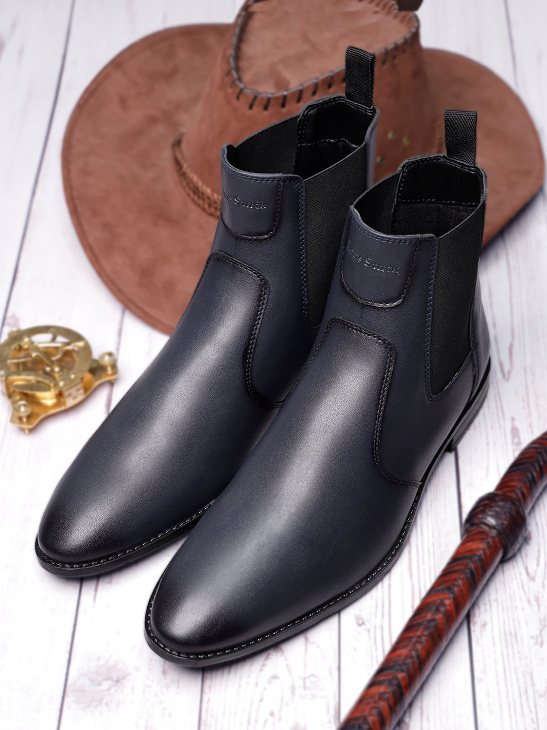Federal Blue Dual Tone Handcrafted Chelsea Boots