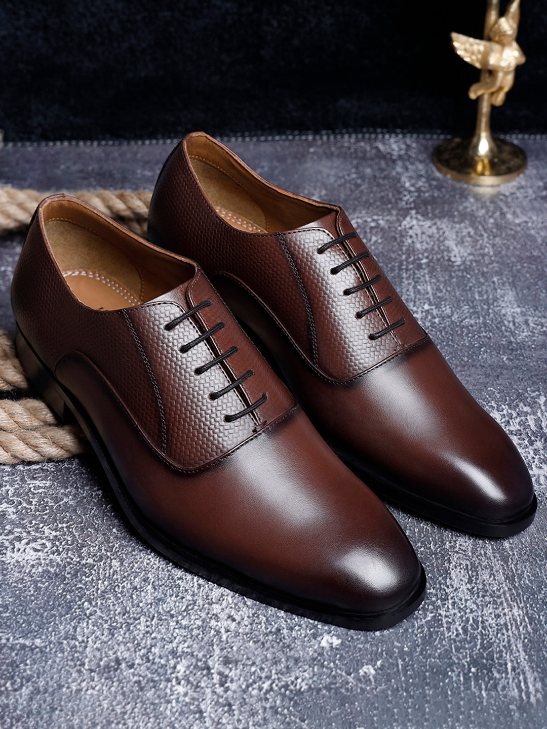 Brunette Brown Handmade Premium Italian Leather Derby Shoes