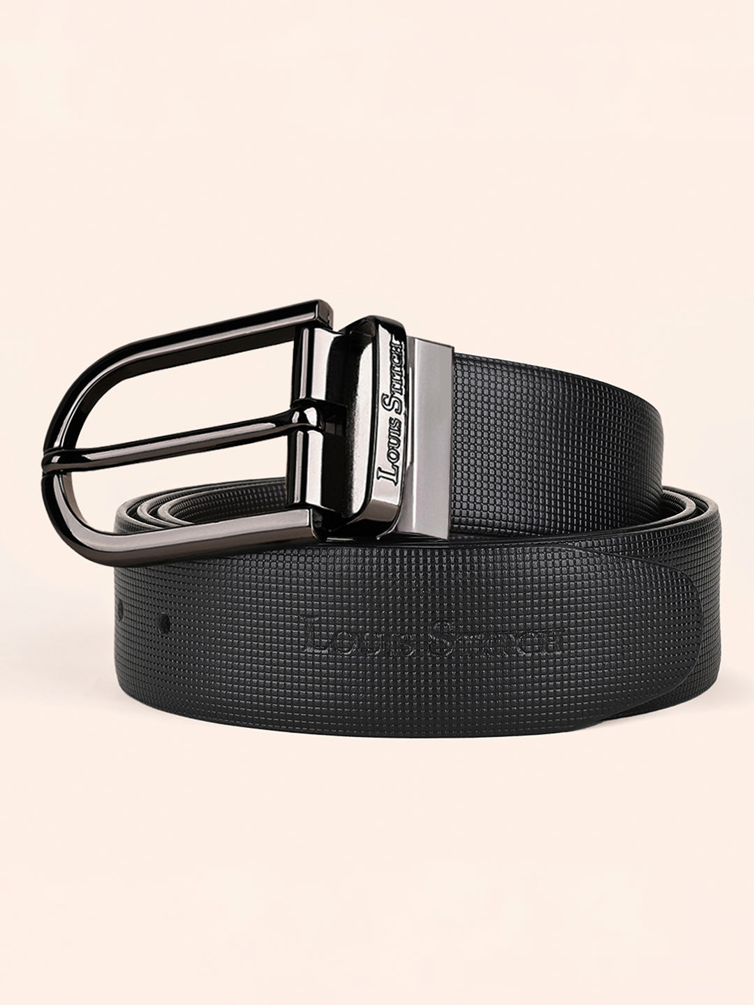 Men's Black & Brown Formal Italian Leather Reversible Belt For Men