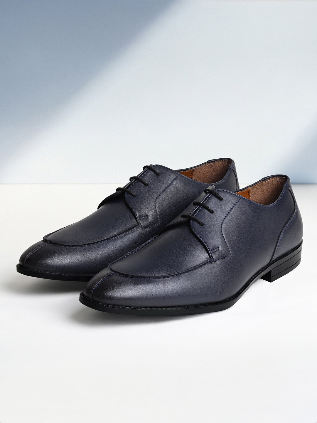 Federal Blue Handcrafted Derby Laceups Shoes