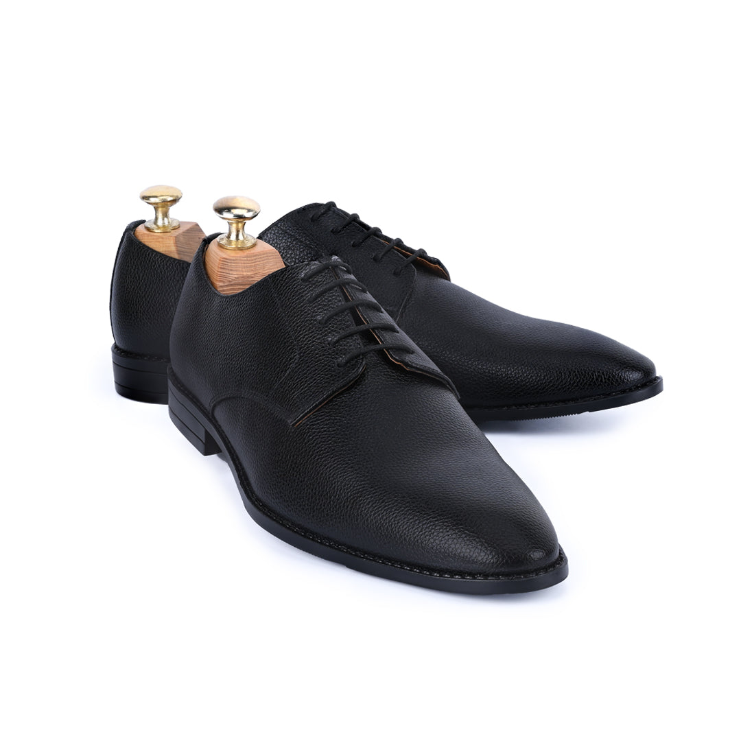 Derby Jet Black Shoes for Men