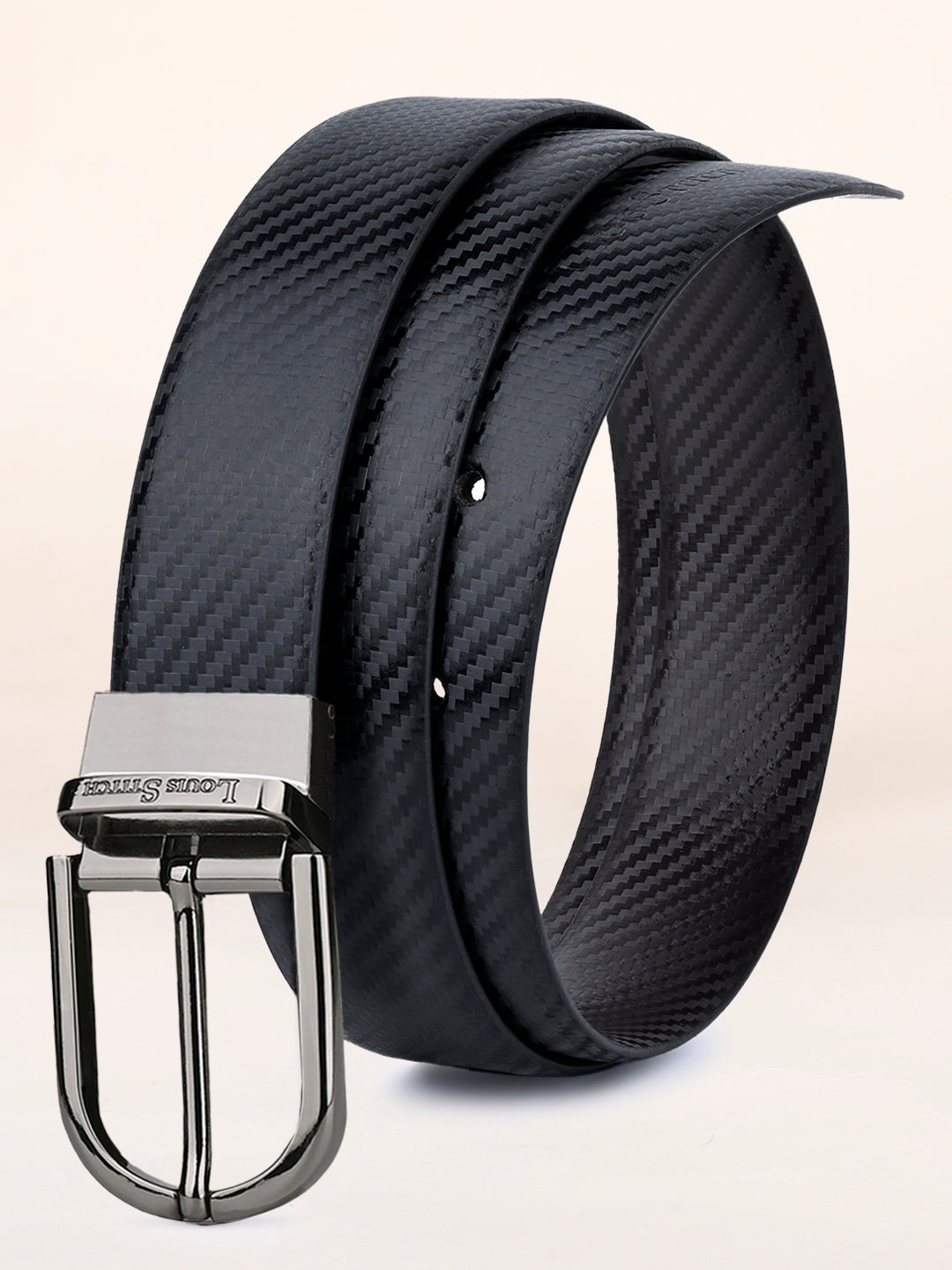 Men's Black & Brown Formal Italian Leather Reversible Belt For Men