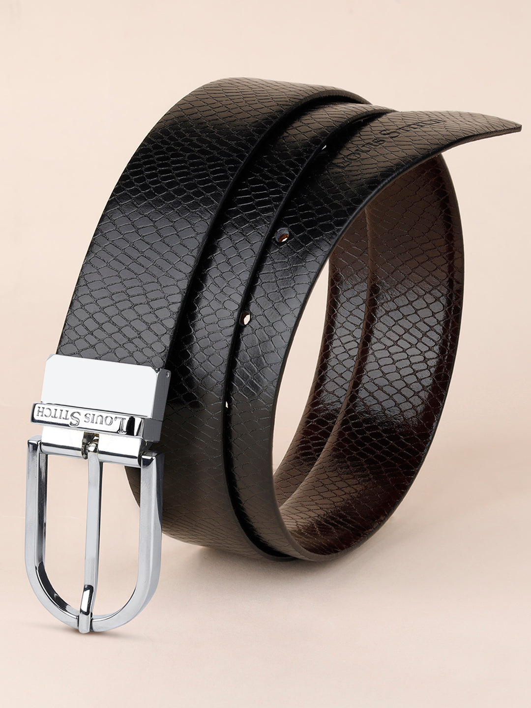 Handcrafted Spanish Leather Reversible Belt For Men