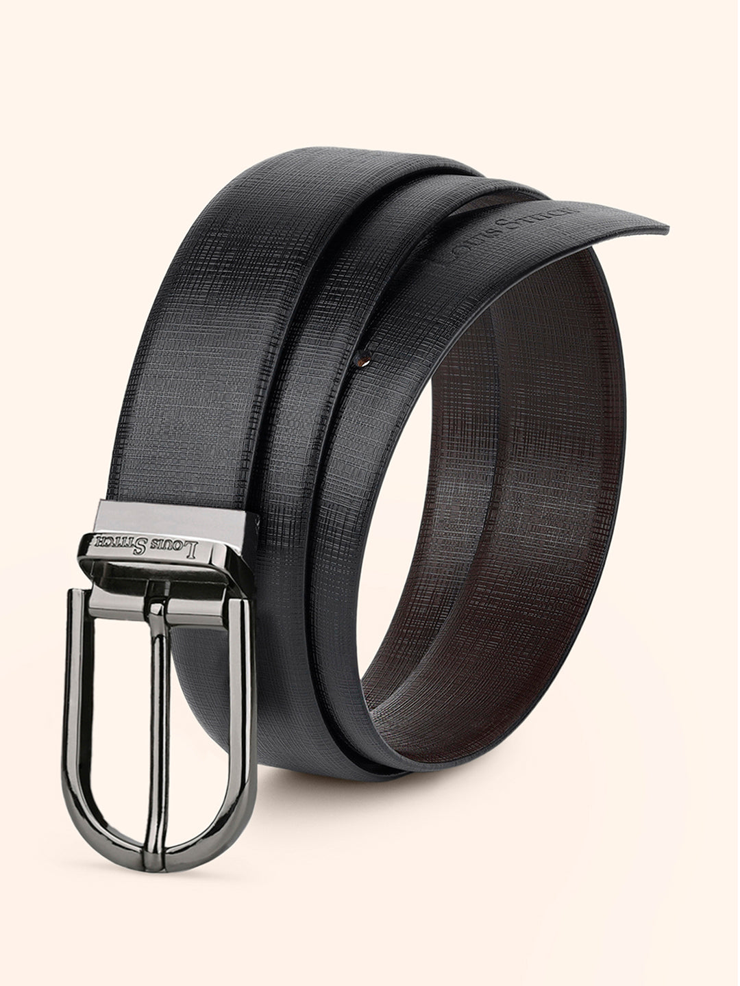 Handcrafted Spanish Leather Reversible Belt For Men