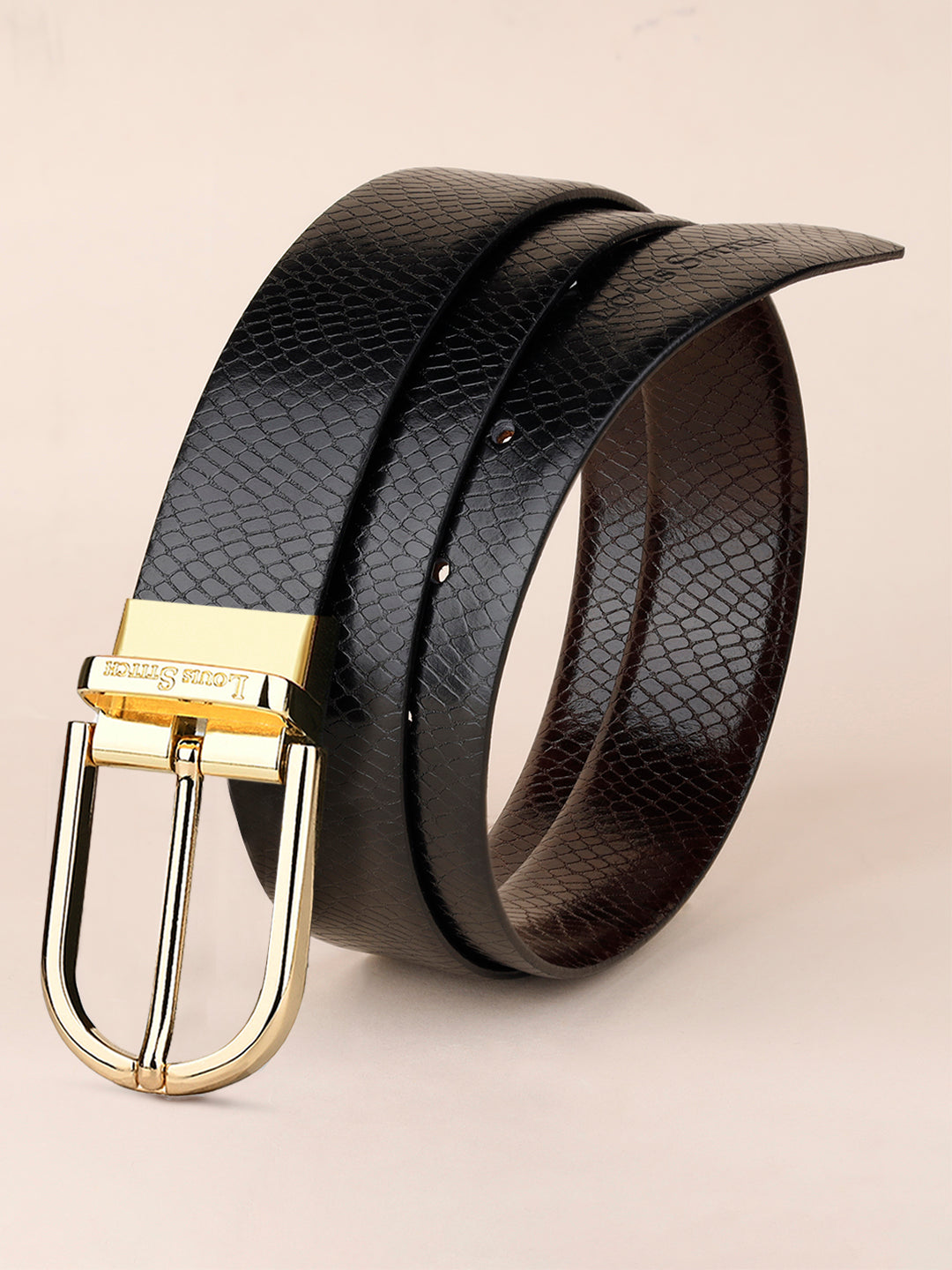 Handcrafted Spanish Leather Reversible Belt For Men