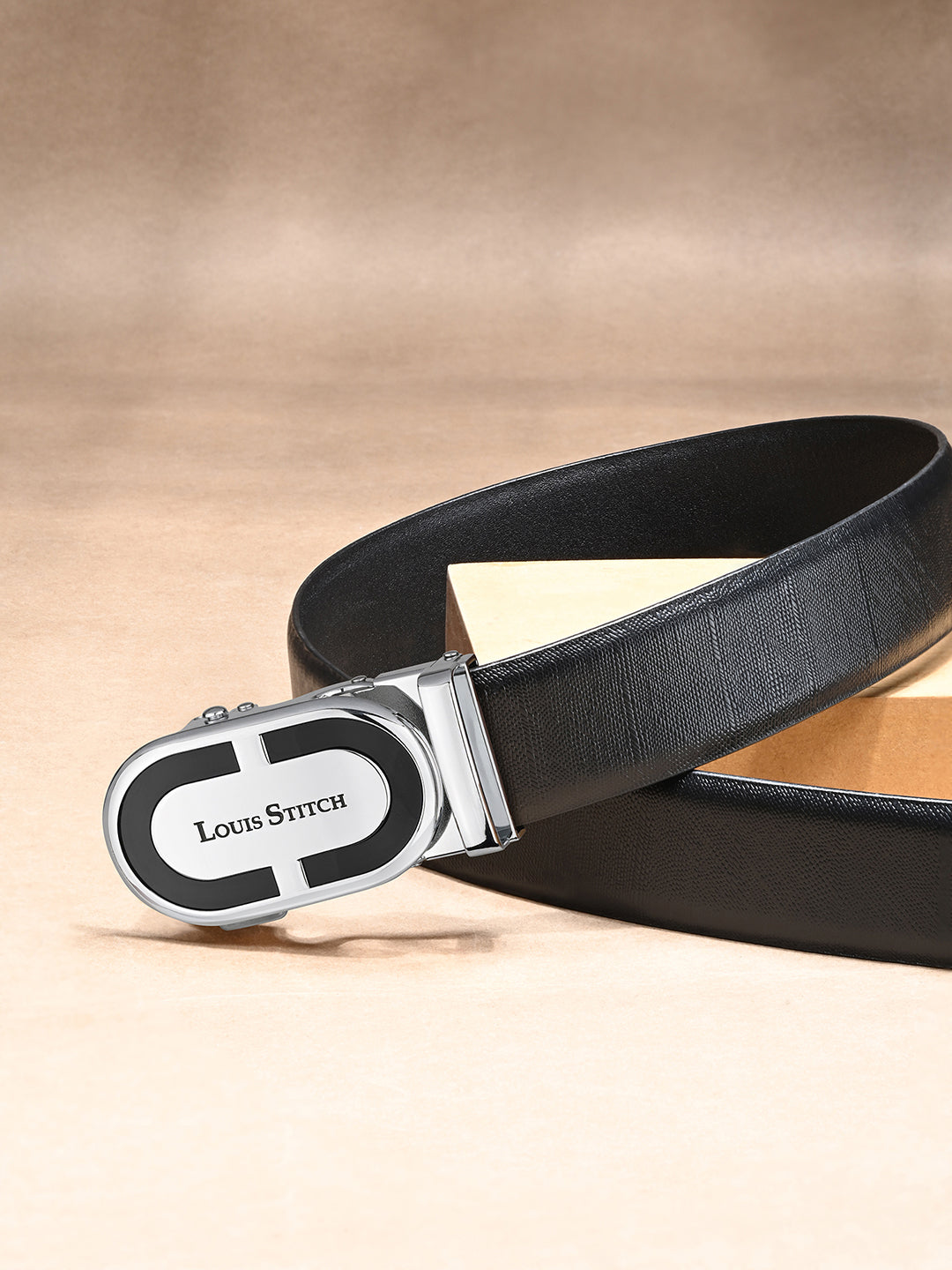 Handcrafted Italian Leather Auto Lock Formal Belt For Men