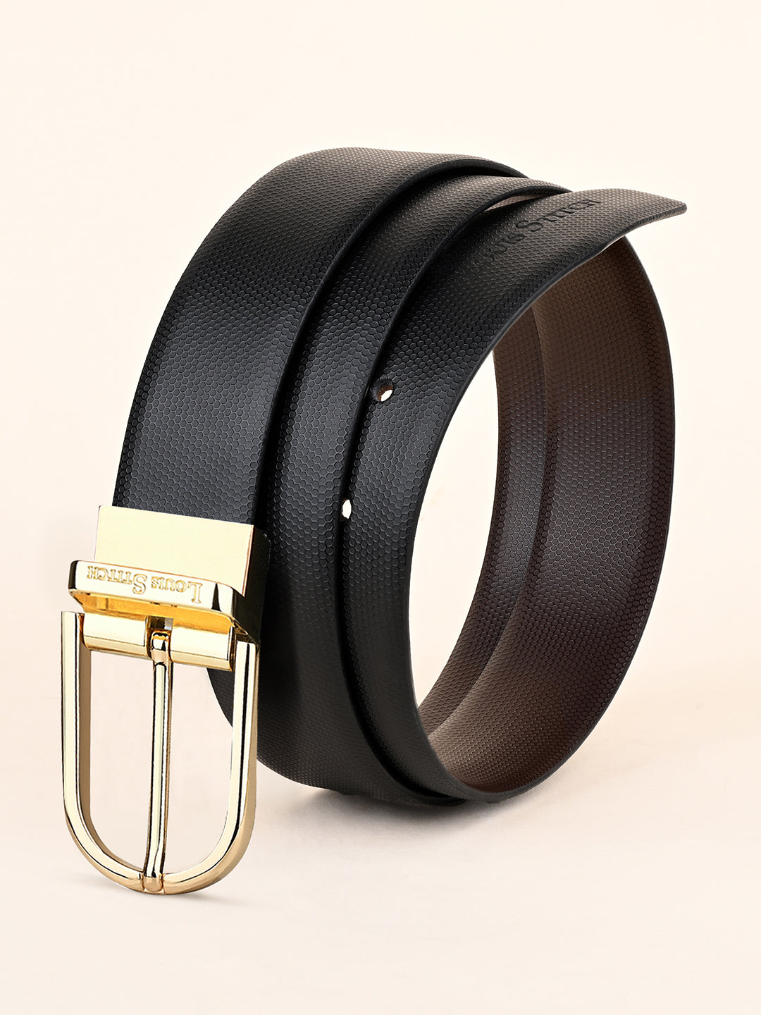 Handcrafted Spanish Leather Reversible Belt For Men