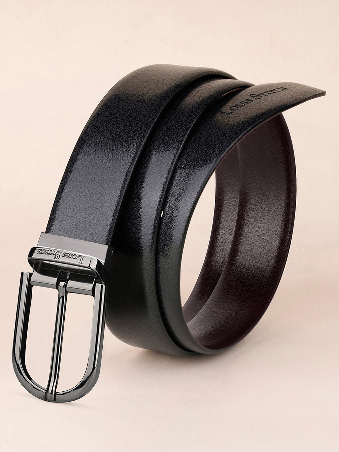 Handcrafted Spanish Leather Reversible Belt For Men