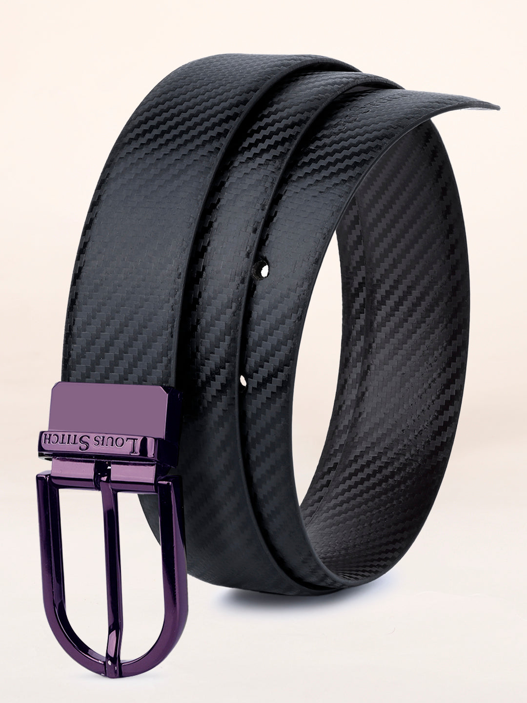 Men's Black & Brown Formal Italian Leather Reversible Belt For Men