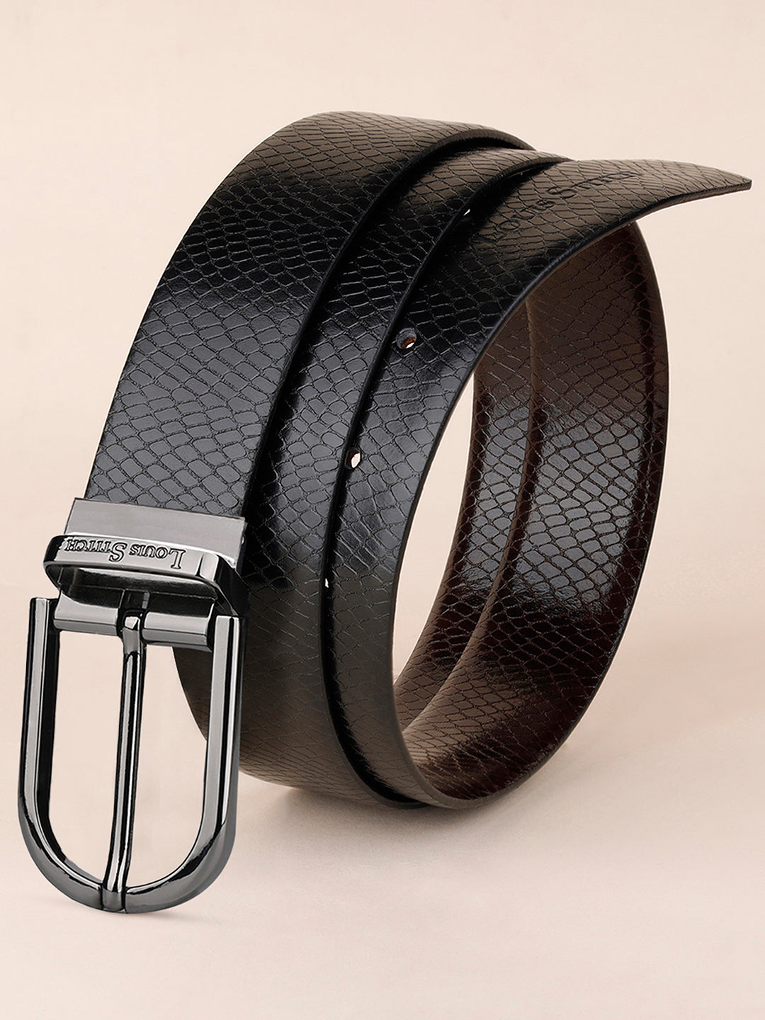 Handcrafted Spanish Leather Reversible Belt For Men