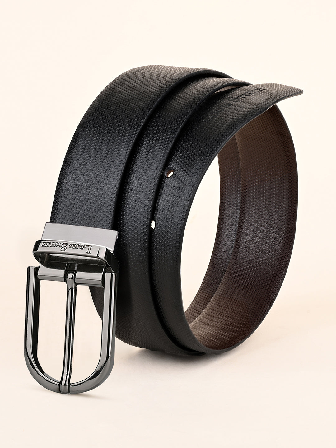 Handcrafted Spanish Leather Reversible Belt For Men