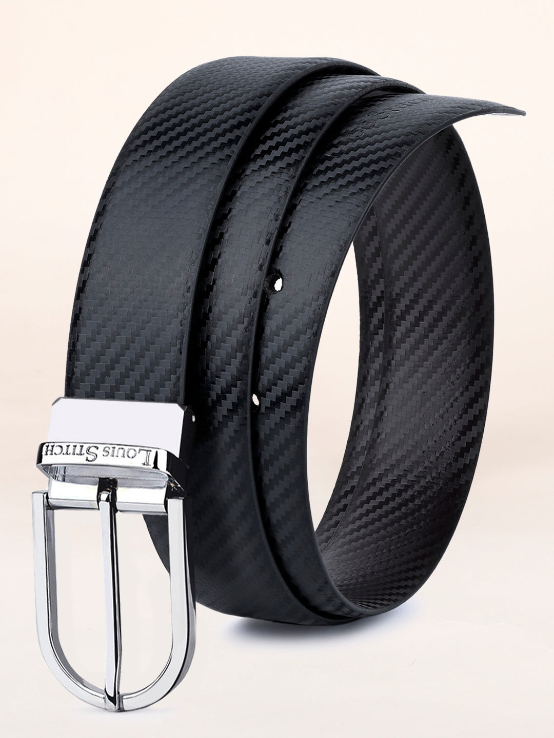 Men's Black & Brown Formal Italian Leather Reversible Belt For Men