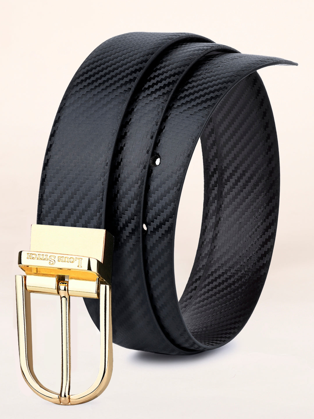 Men's Black & Brown Formal Italian Leather Reversible Belt For Men
