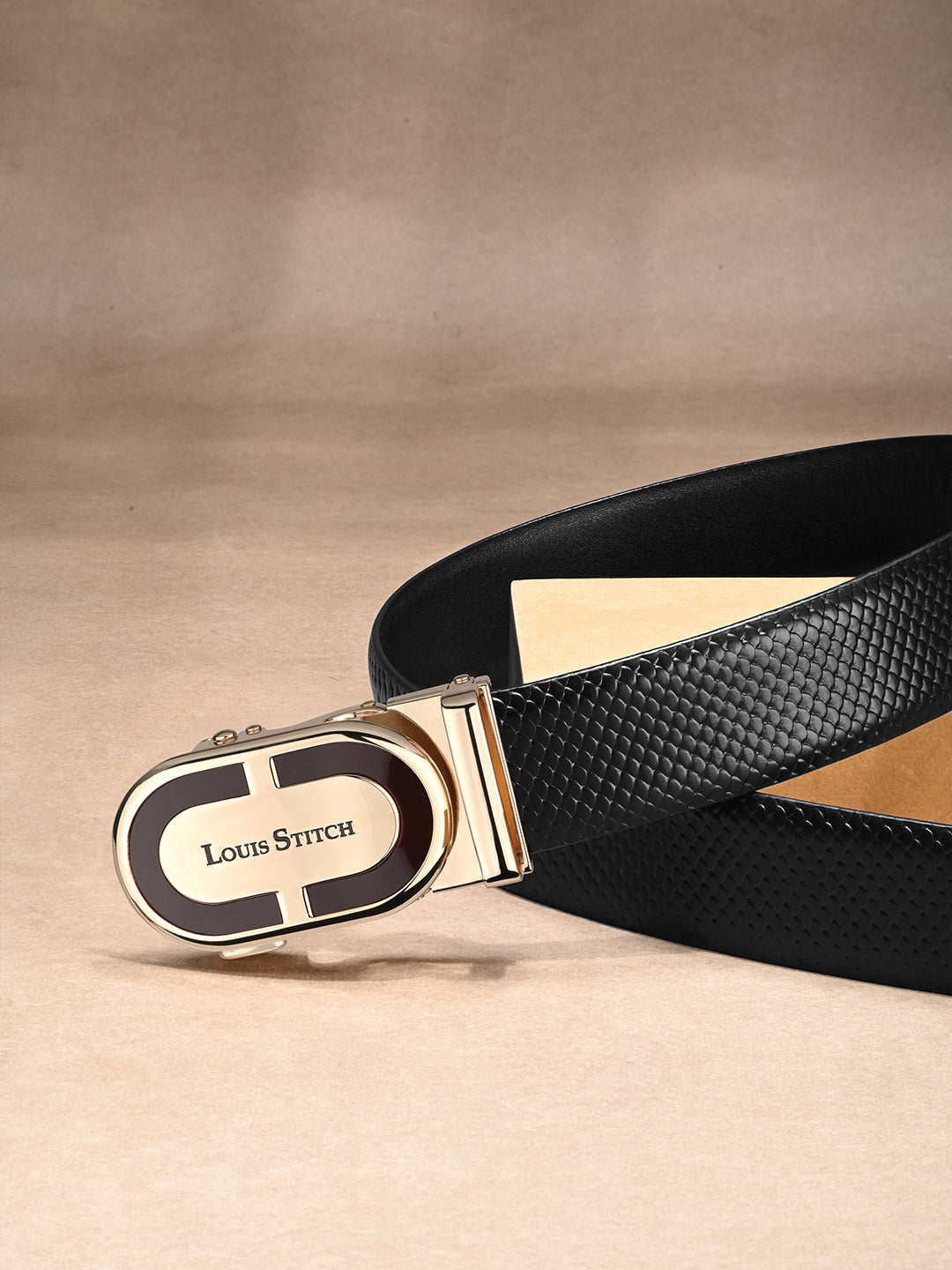 Handcrafted Italian Leather Auto Lock Formal Belt For Men