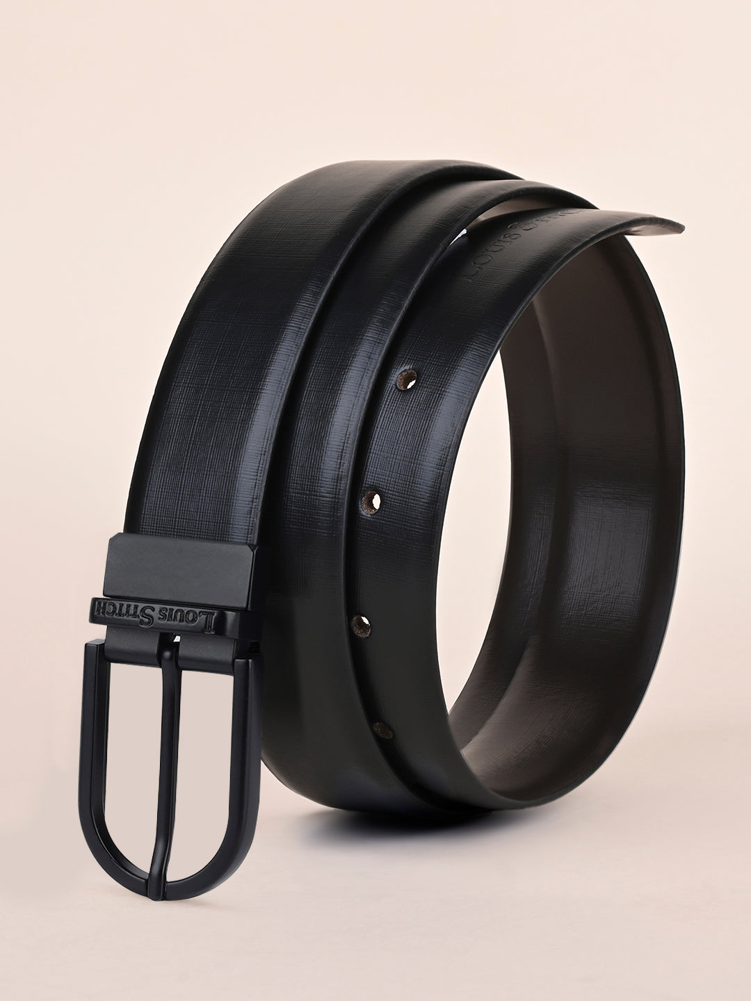 Men's Black & Brown Formal Italian Leather Reversible Belt For Men