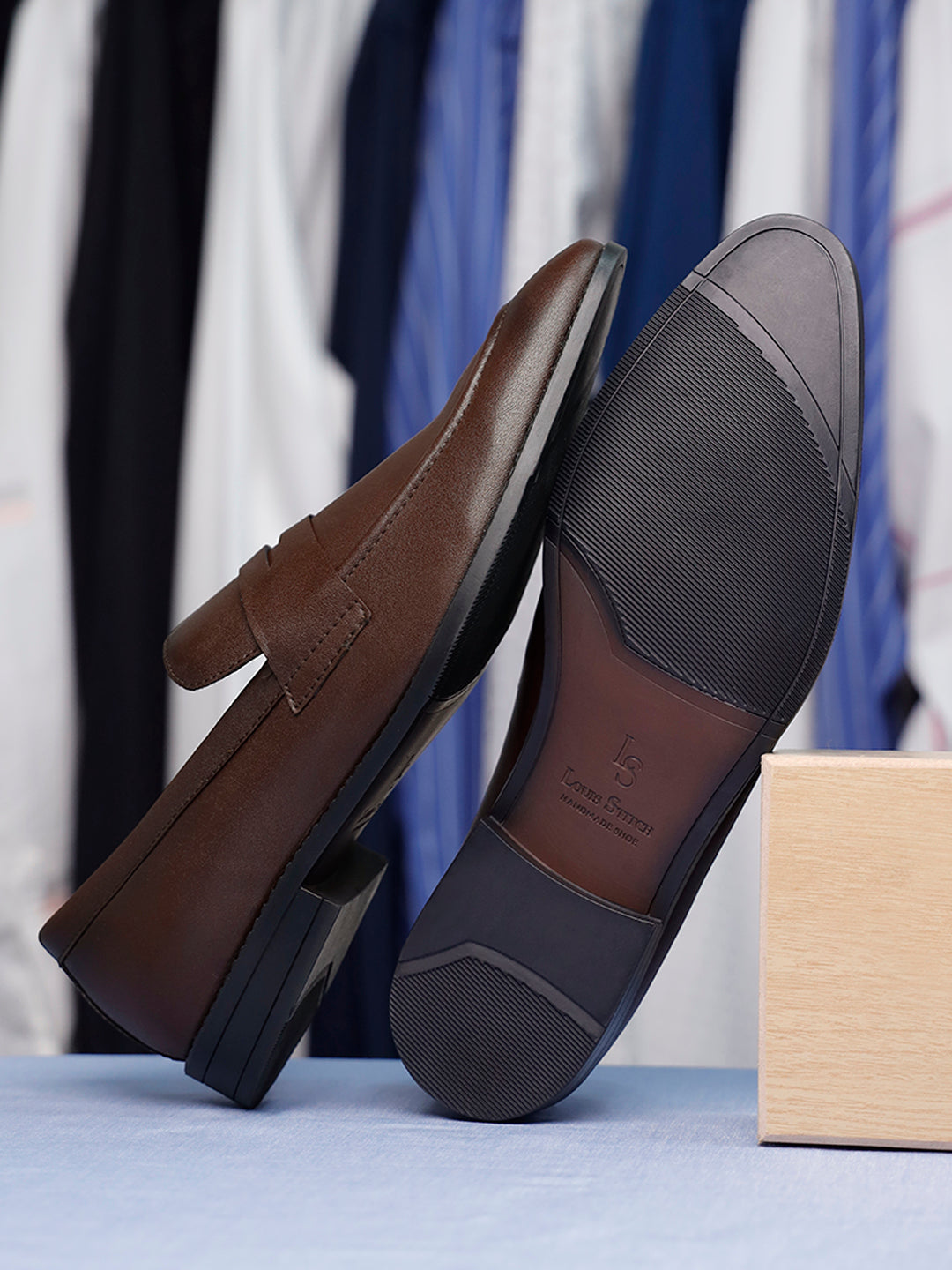 Brunette Brown Slipon Style Comfortable Moccasins