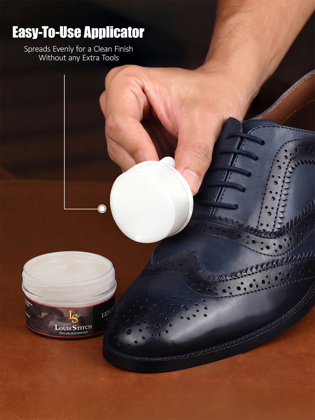 Neutral Leather Shoe Cream with Applicator For Leather items