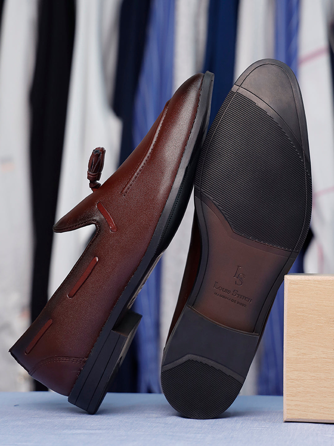 Rosewood Handcrafted Tassel Moccasins Slipons