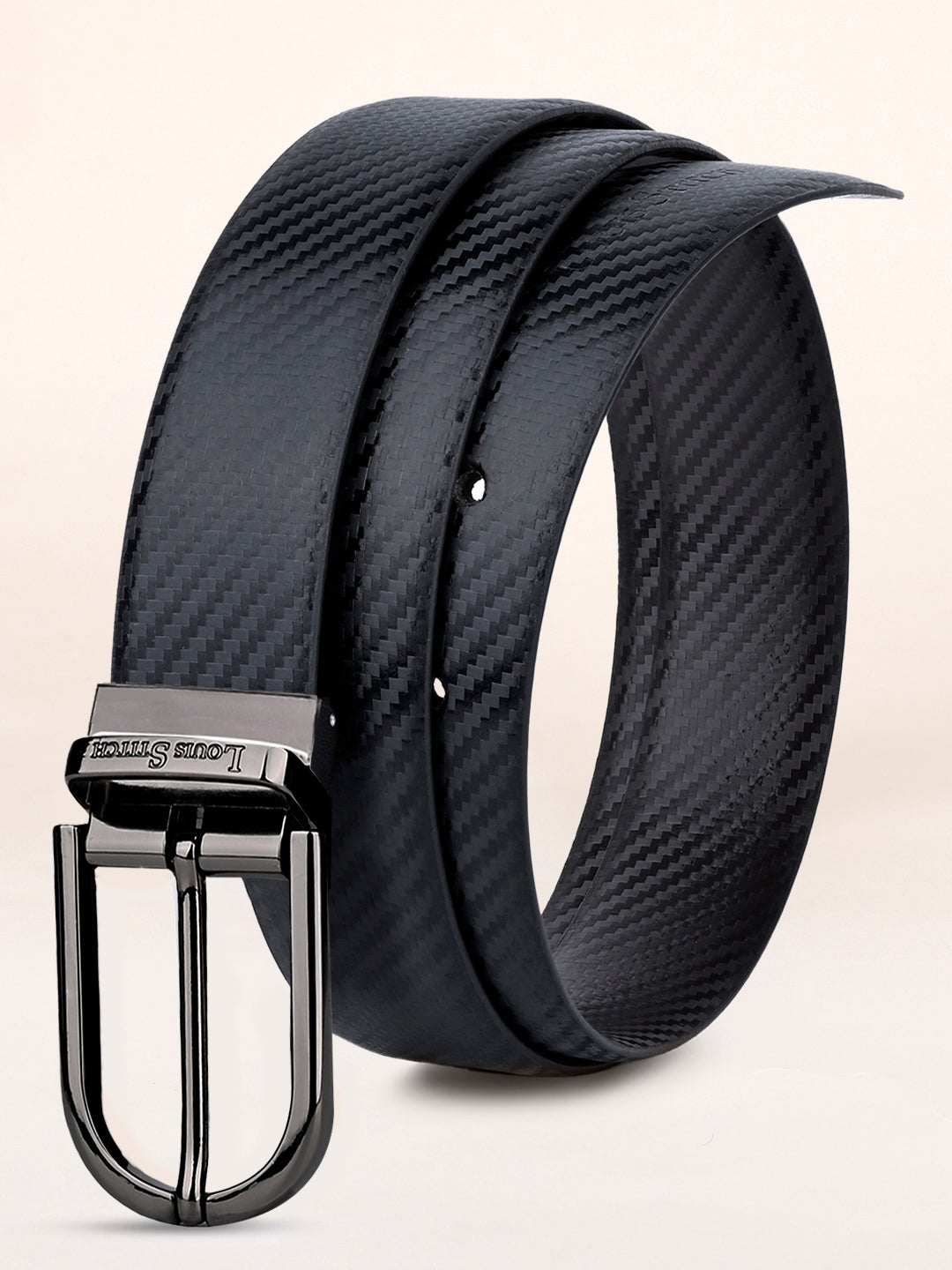 Men's Black & Brown Formal Italian Leather Reversible Belt For Men