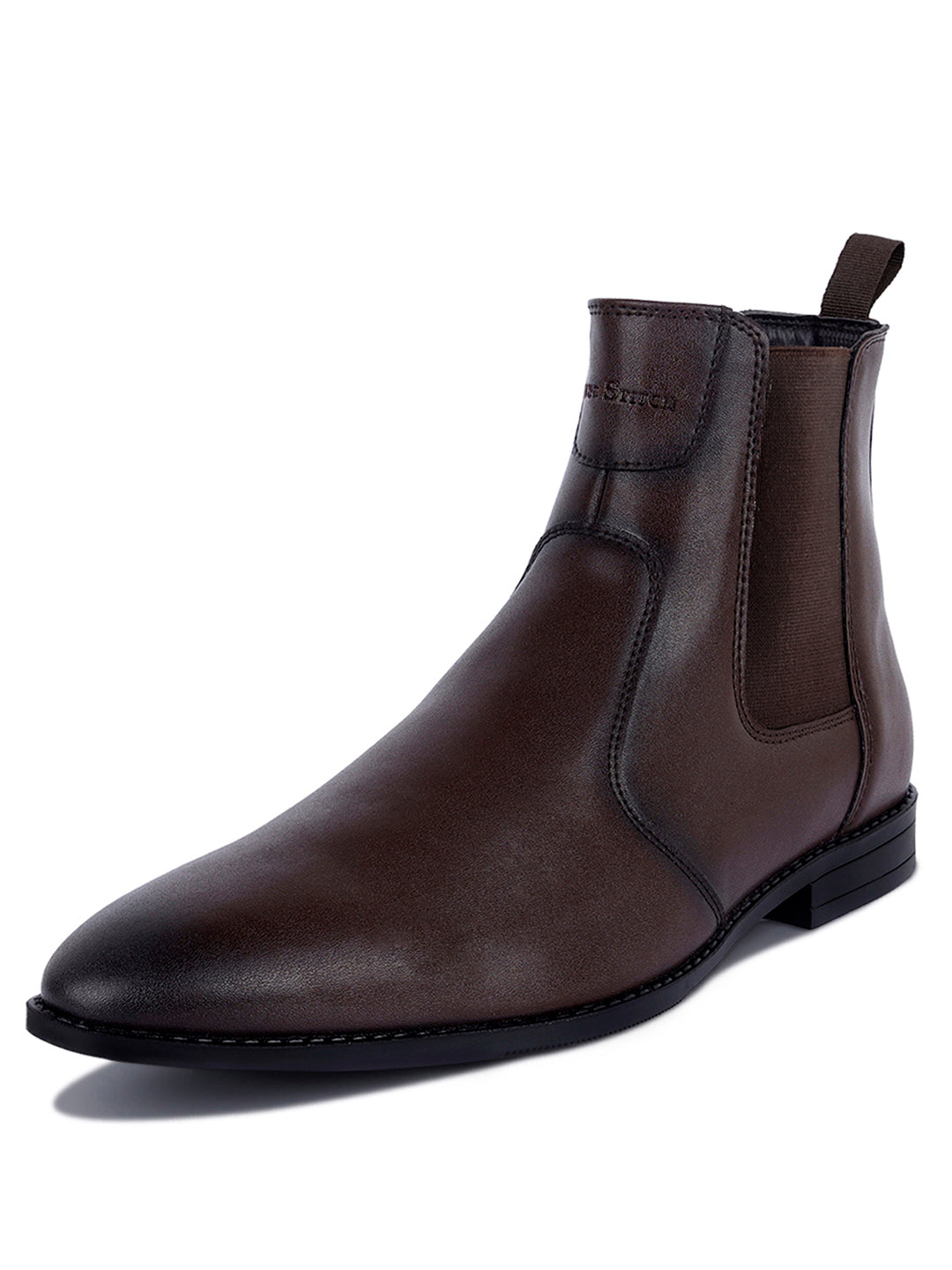Brunette Brown Dual Tone Handcrafted Chelsea Boots